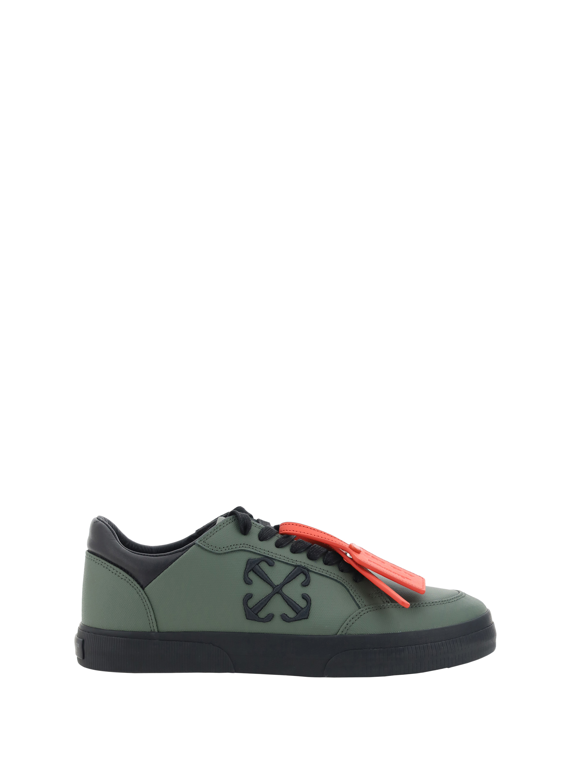 Shop Off-white New Low Vulcanized Sneakers In Military Green