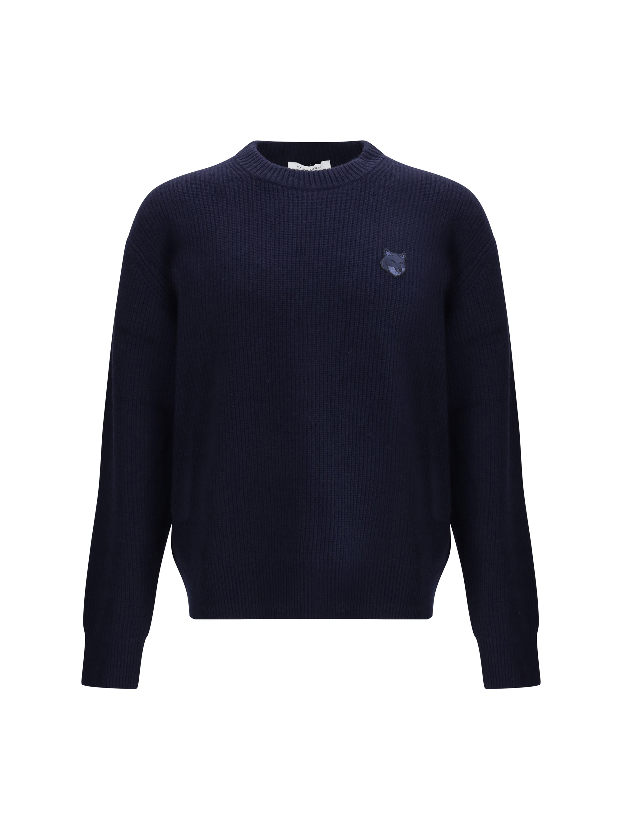 Shop Maison Kitsuné Sweater In Ink Blue