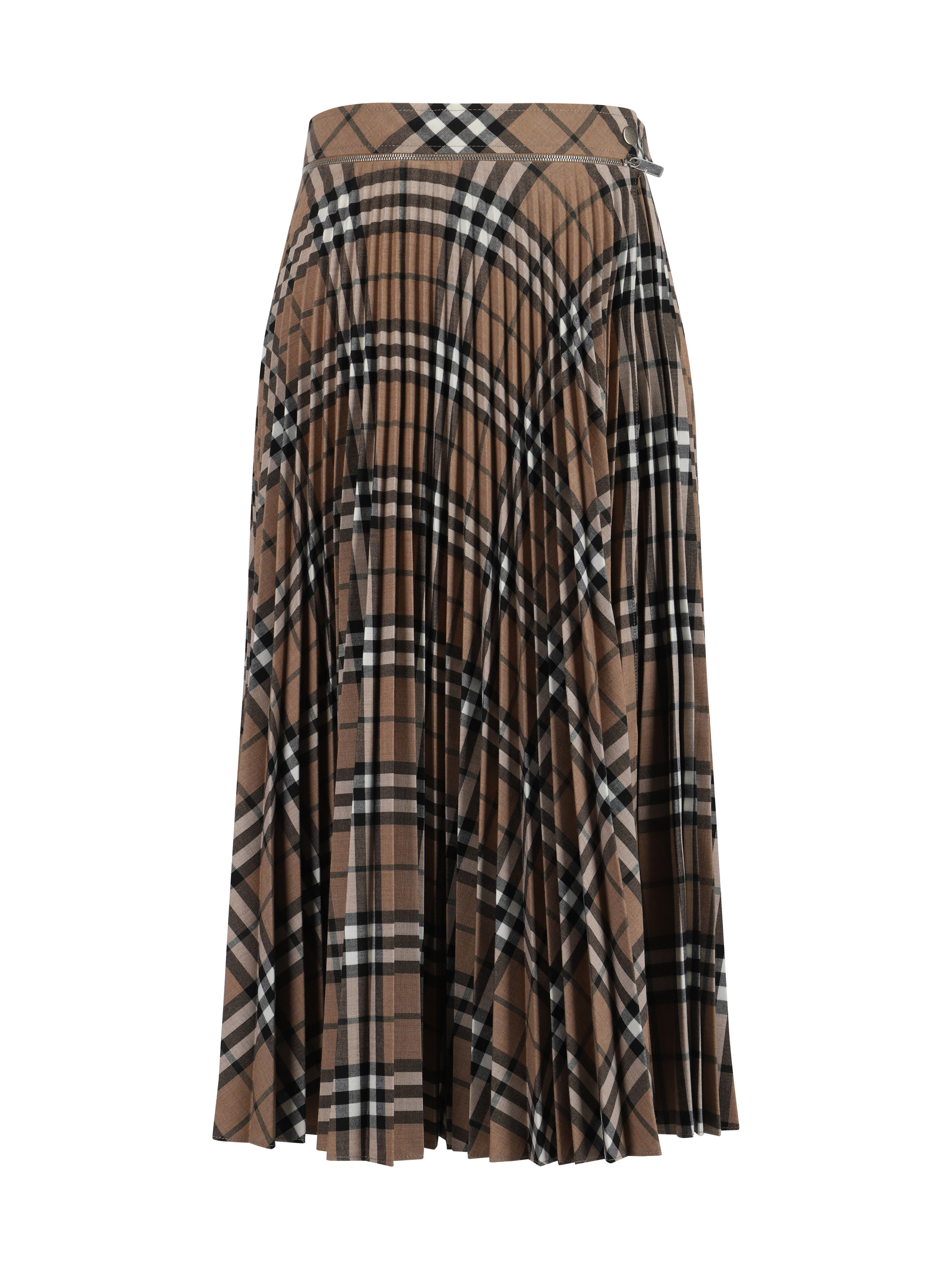 Shop Burberry Evening Midi Skirts In Linden Ip Check