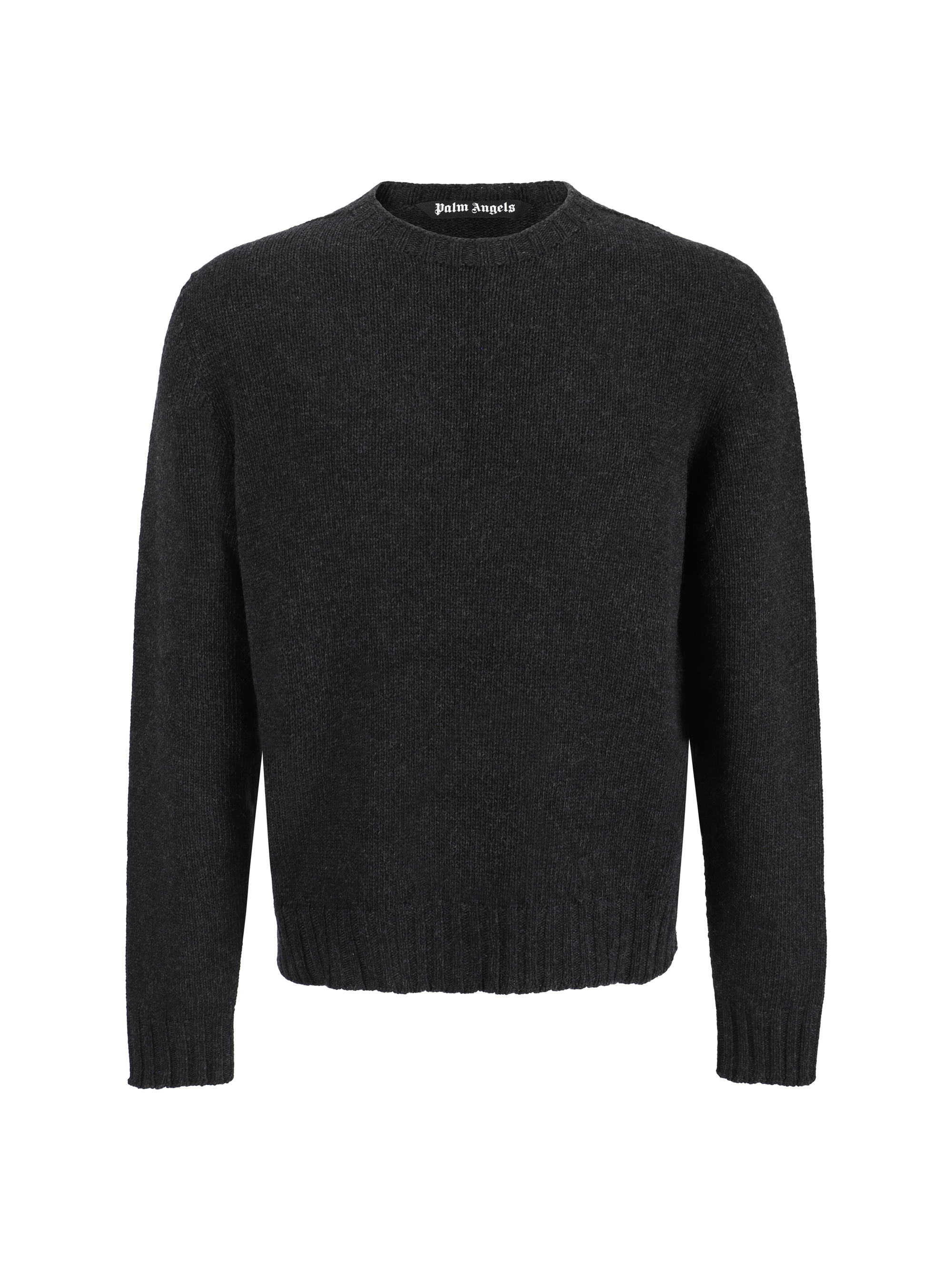 Shop Palm Angels Sweater In Dark Grey Off White