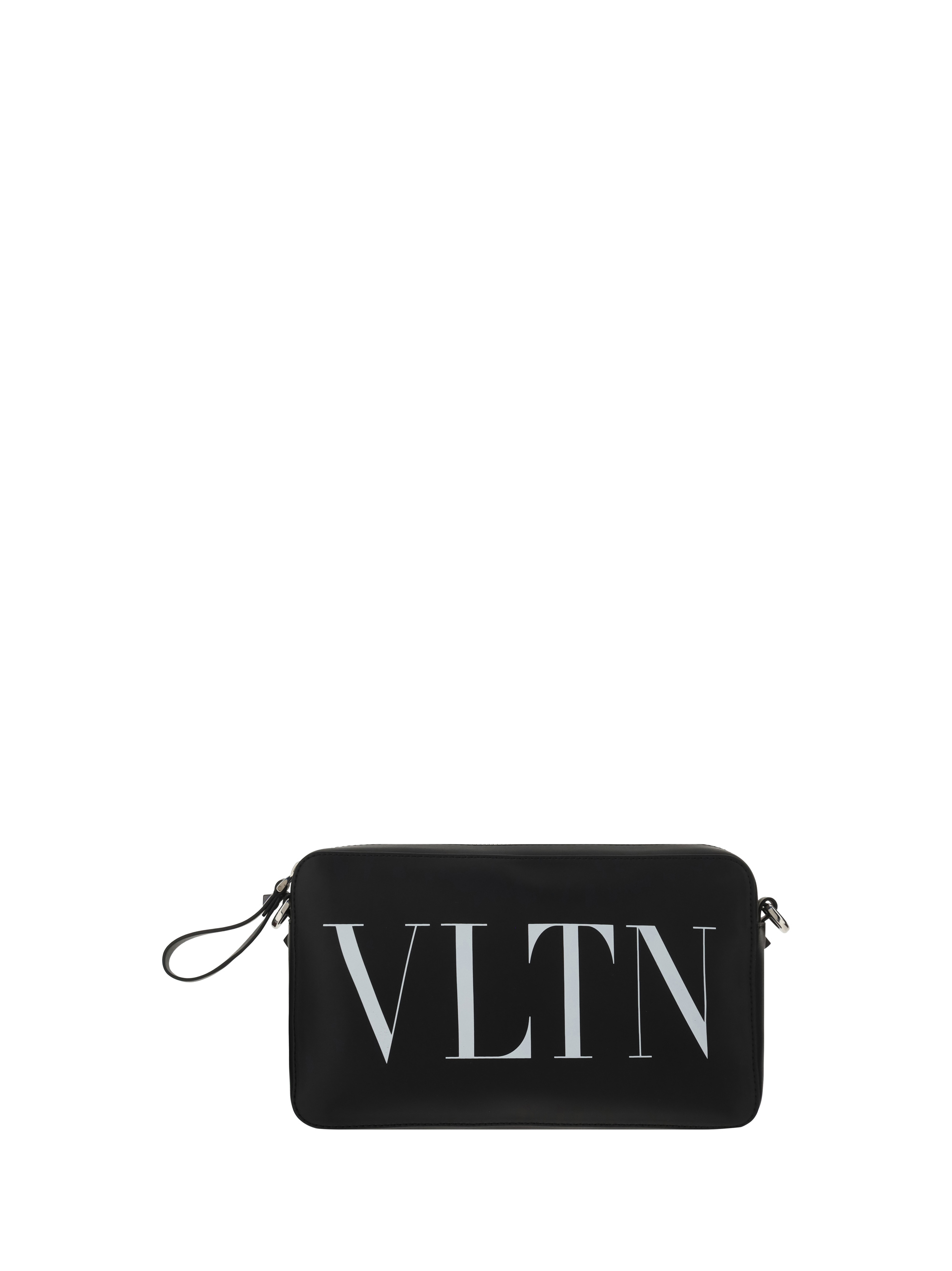 Shop Valentino Garavani Vltn Shoulder Bag In Nero/bianco