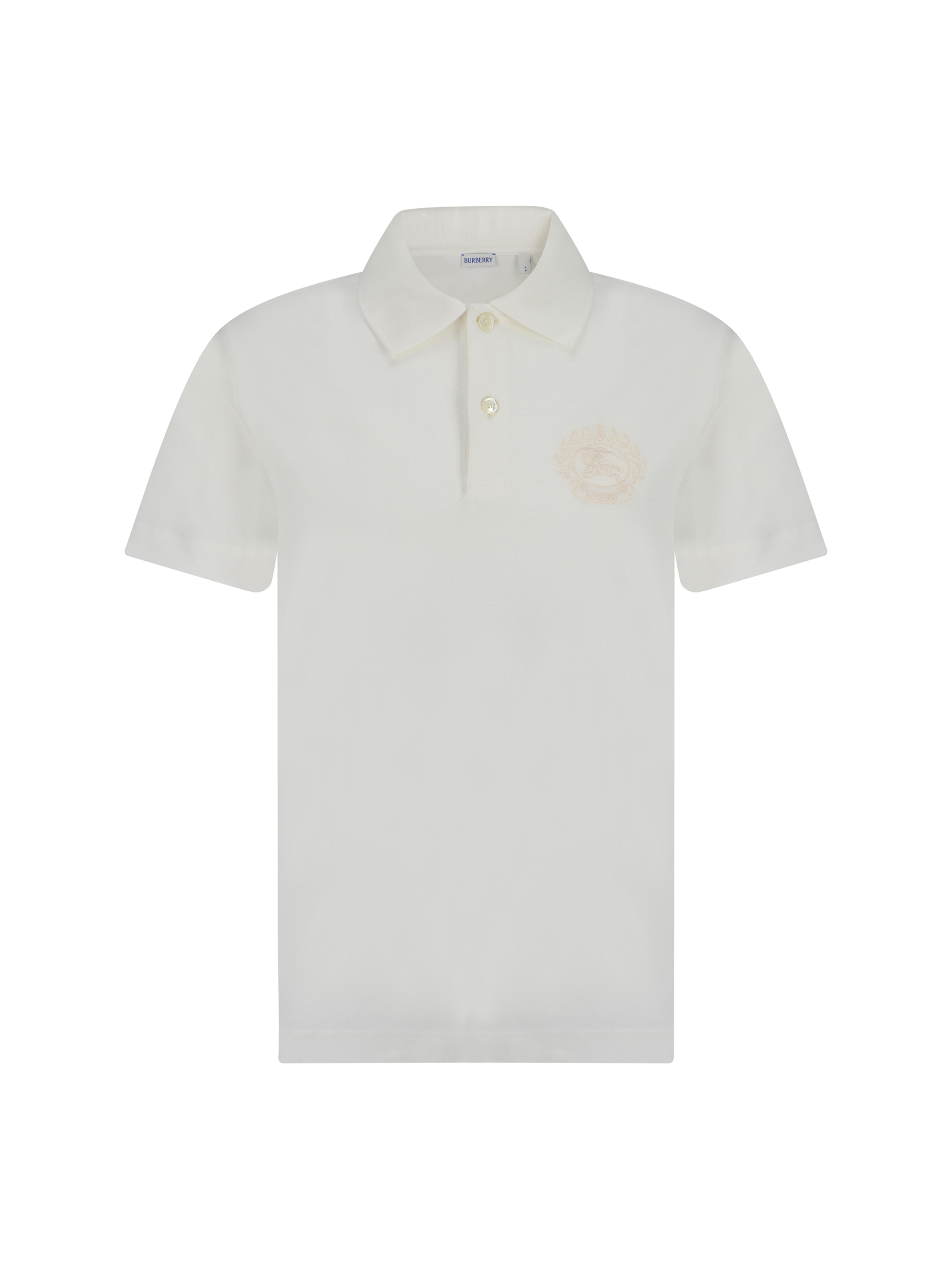 Shop Burberry Jwear Polo In Chalk