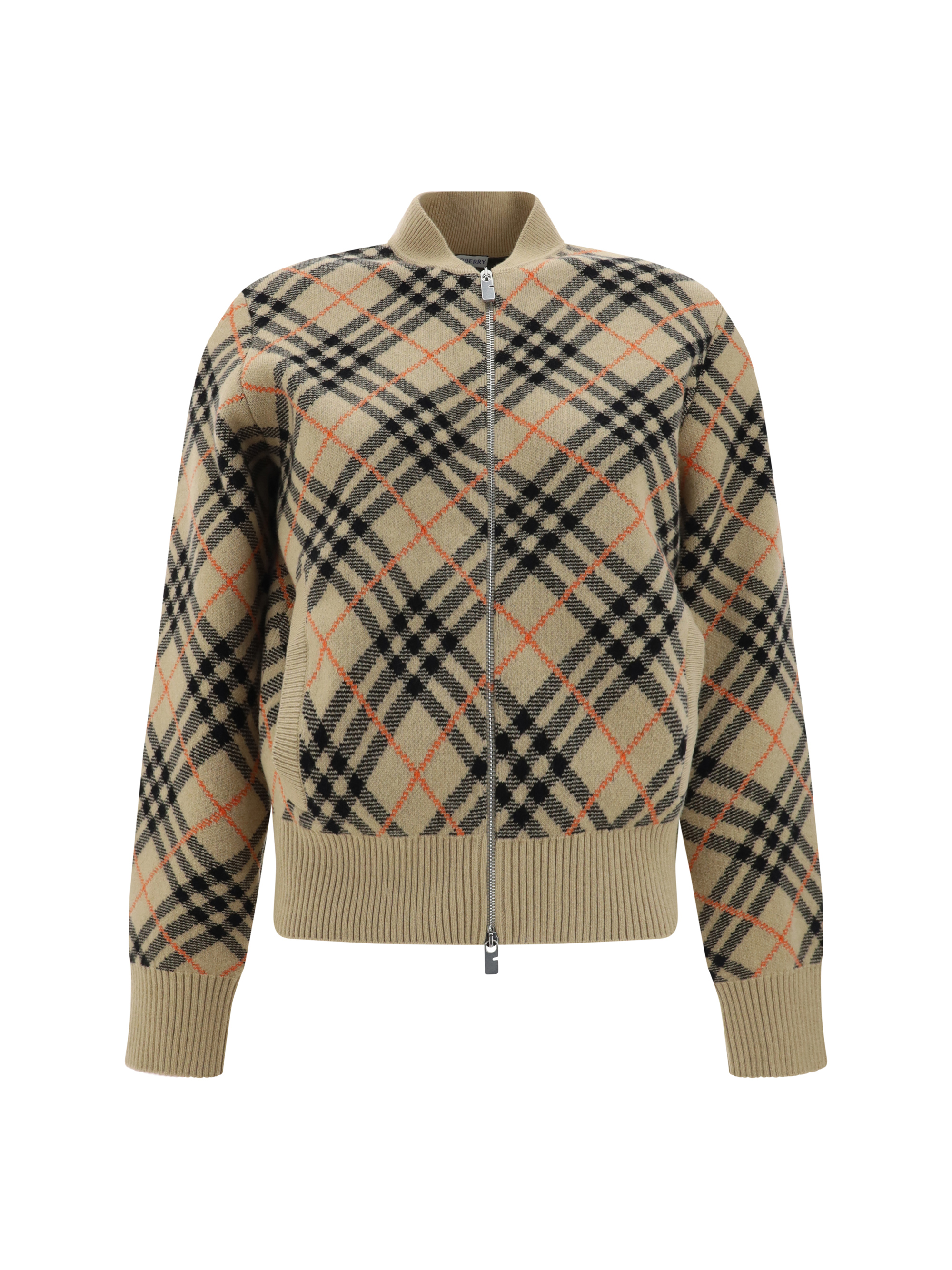 Shop Burberry Cardigan In Sand Ip Check