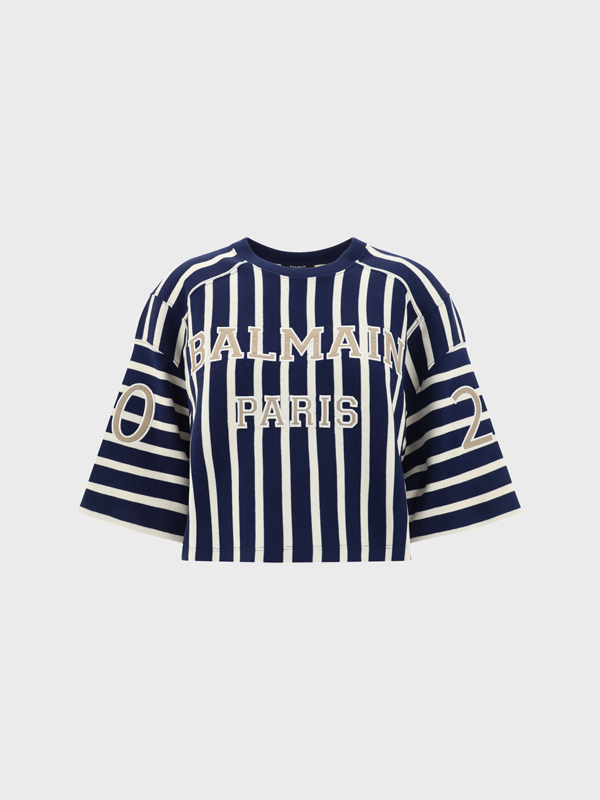 Balmain Baseball Crop T-shirt