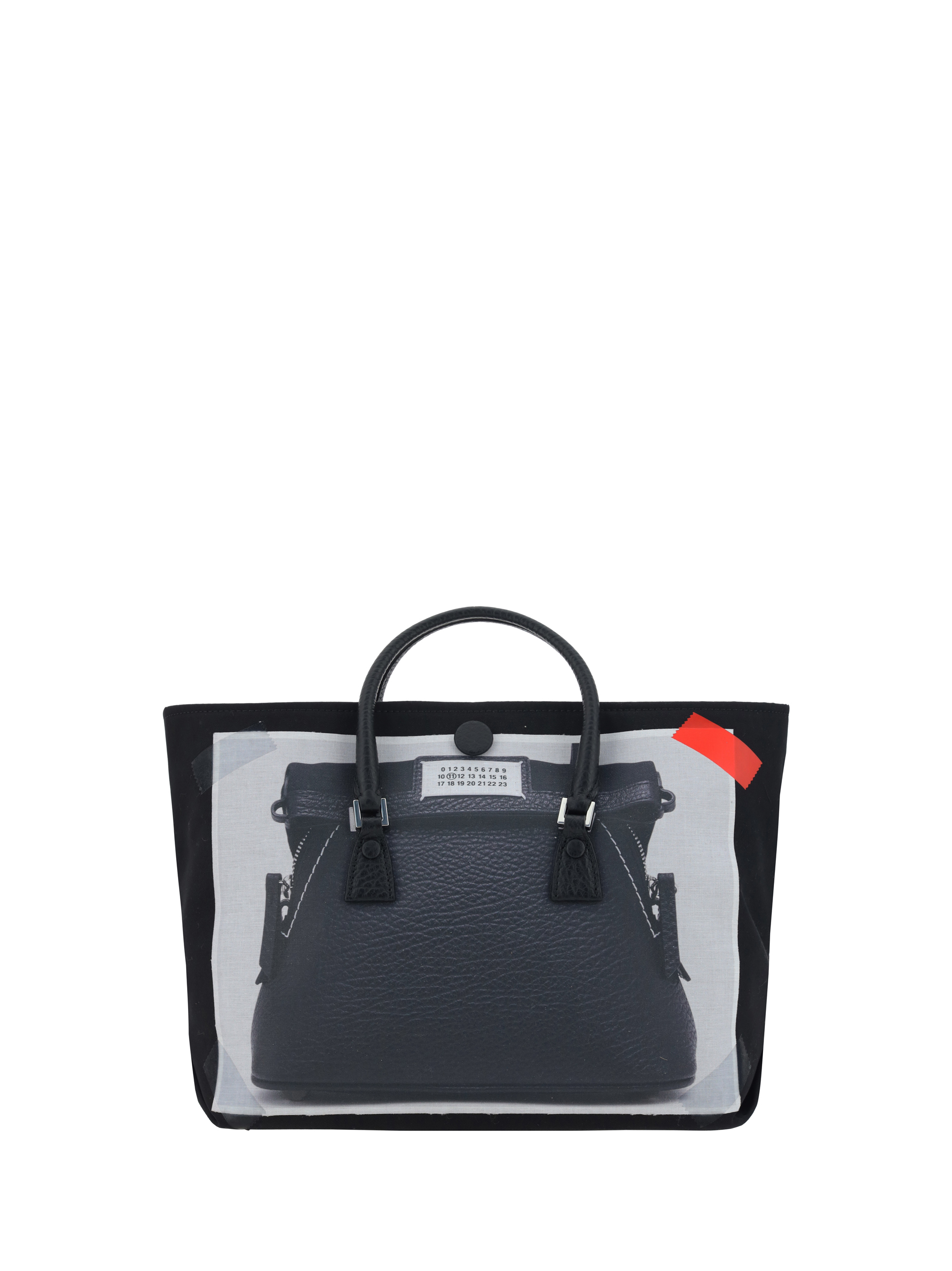 Shop Margiela Shoulder Bag In Black/black