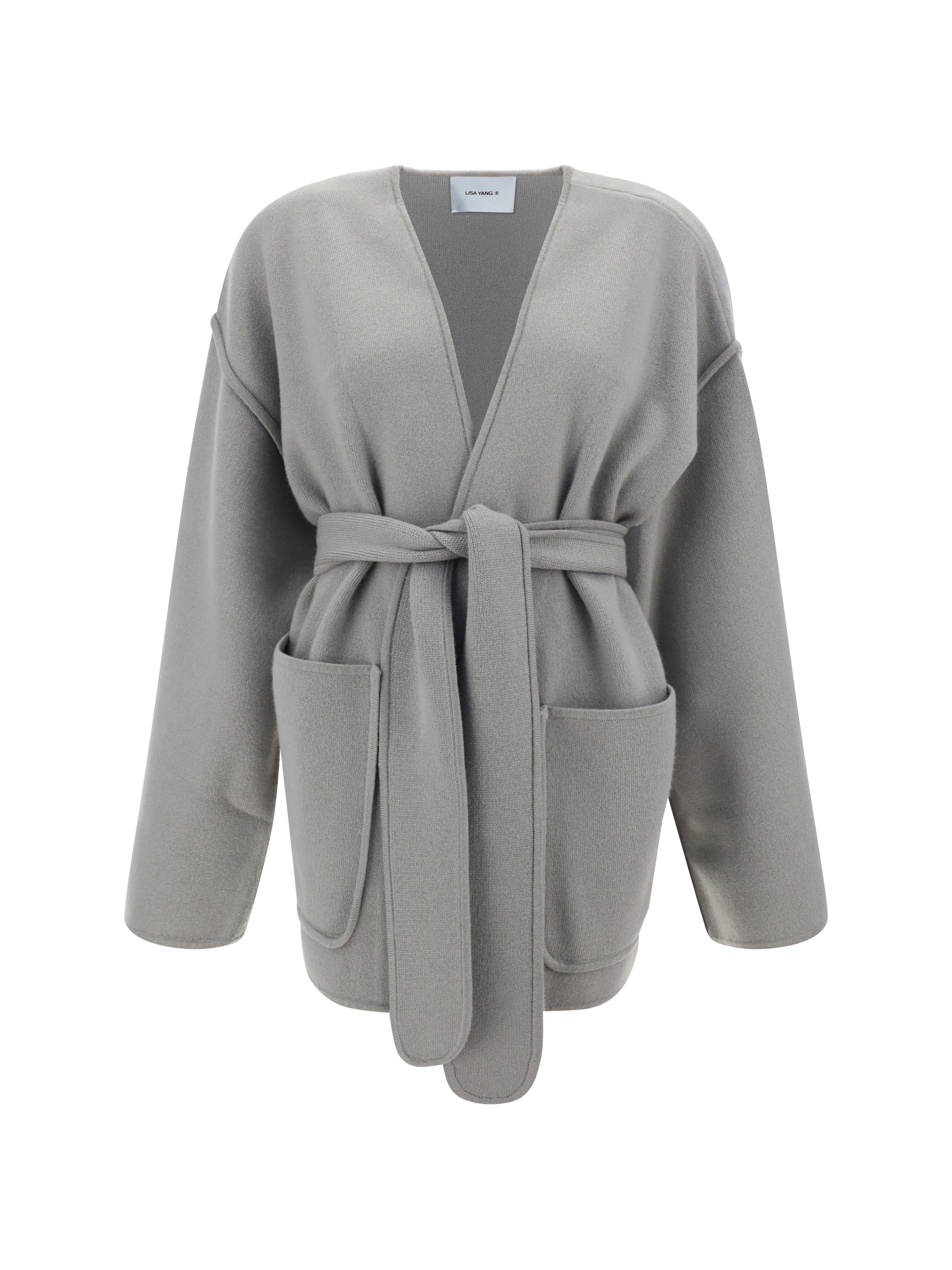 Shop Lisa Yang Fiora Cardigan In Pearly Grey