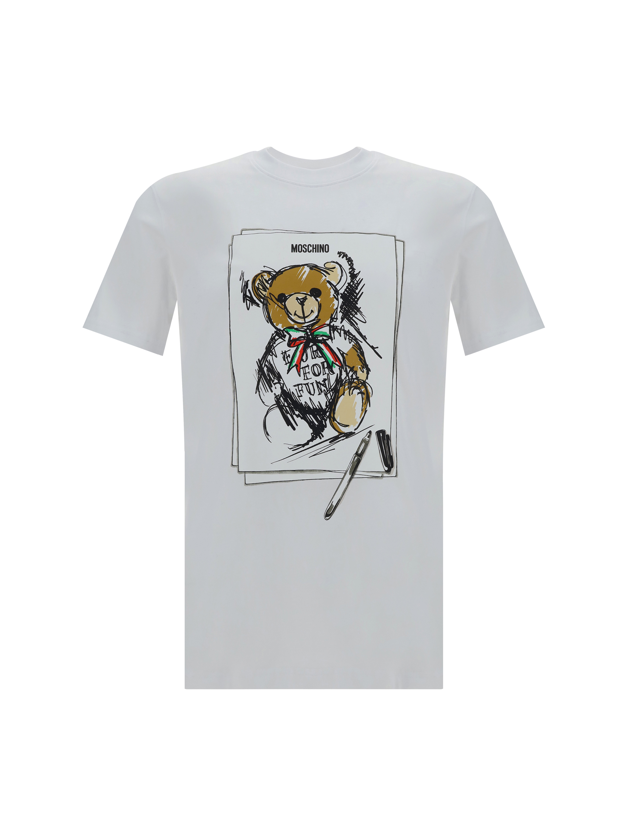 Shop Moschino T-shirt In Multi White   1