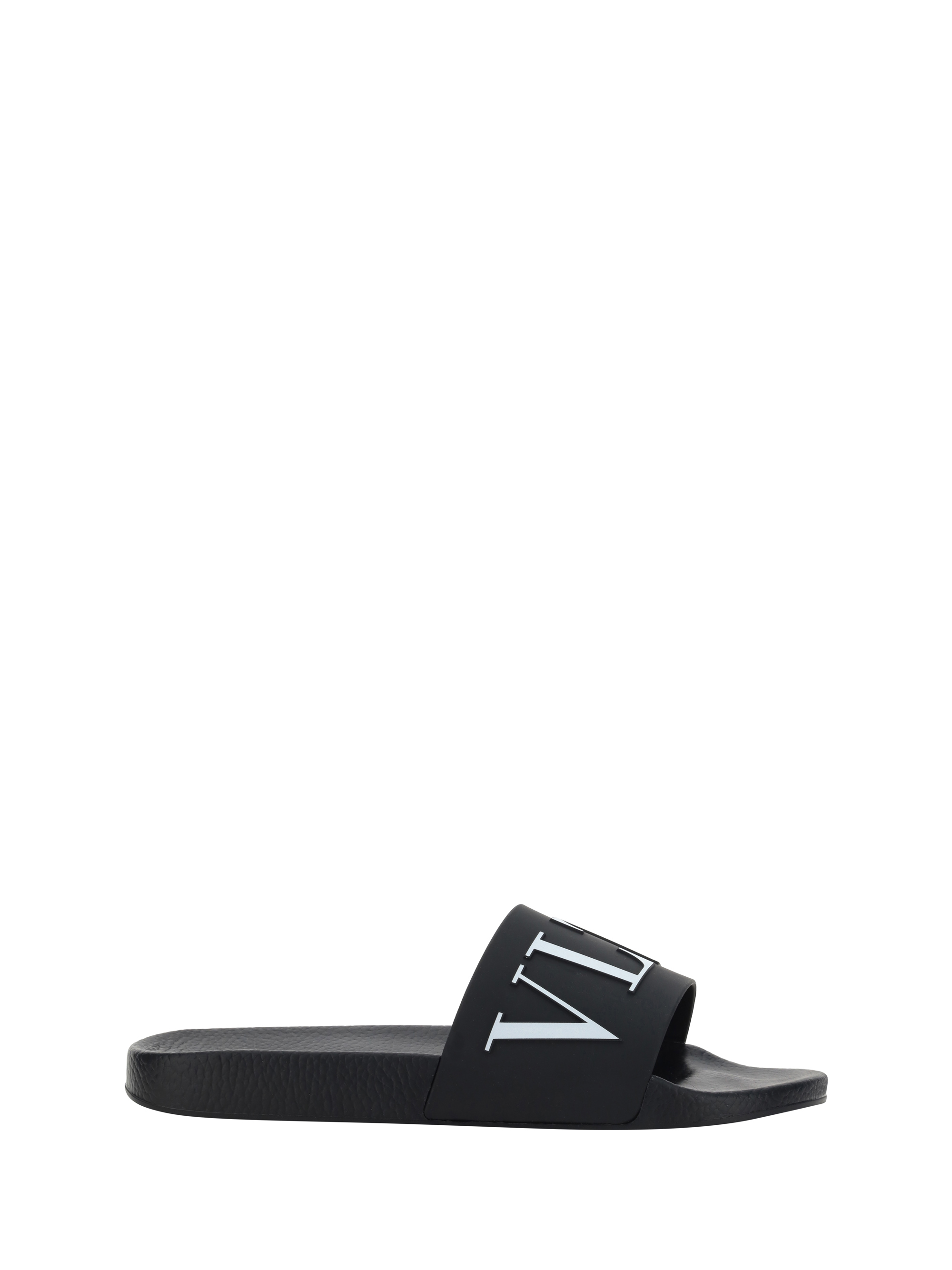 Shop Valentino Vltn Sandals In Nero/bianco