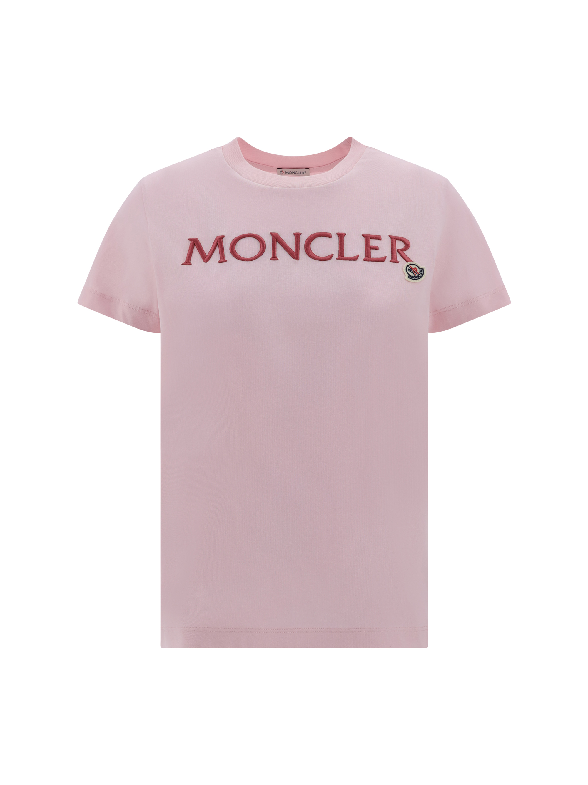 Shop Moncler T-shirt In Pastel Pink