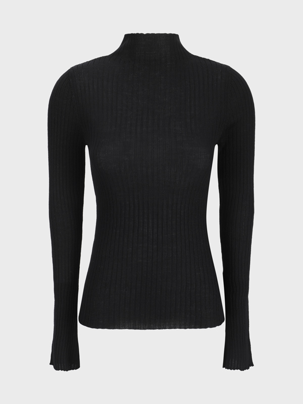 Fitted Mock Neck Top