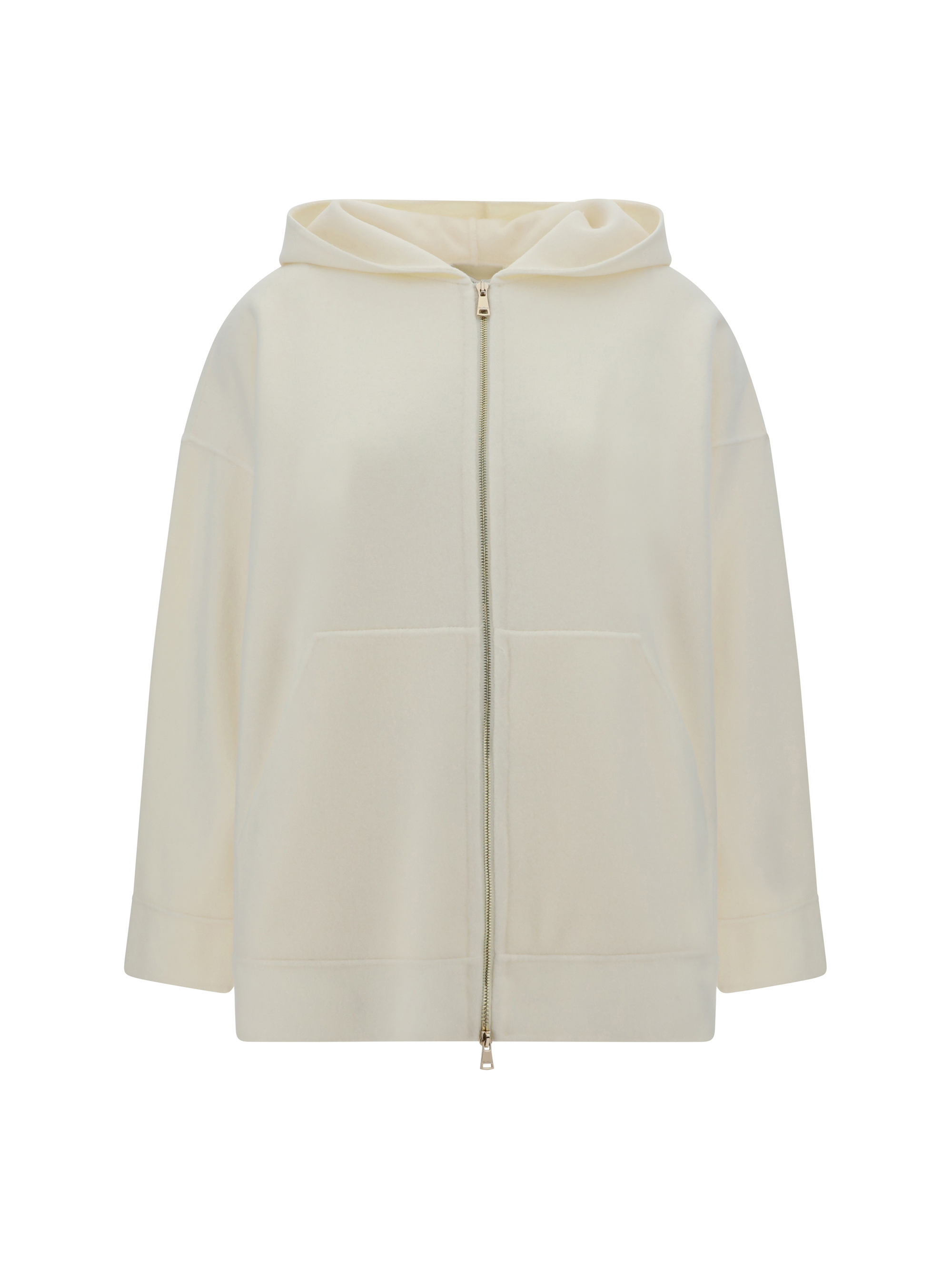 Shop Max Mara Saio Hoodie In Avorio