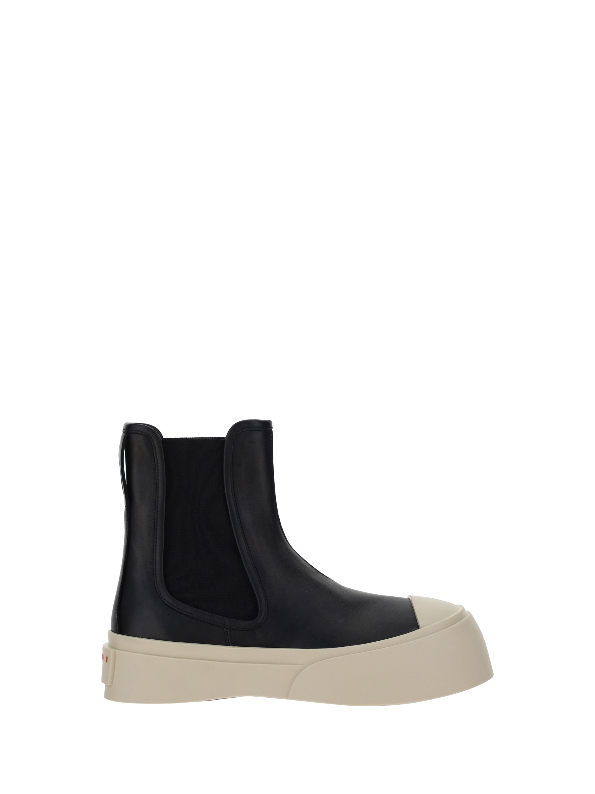Marni Chelsea Boot Pablo In Black Leather In Black