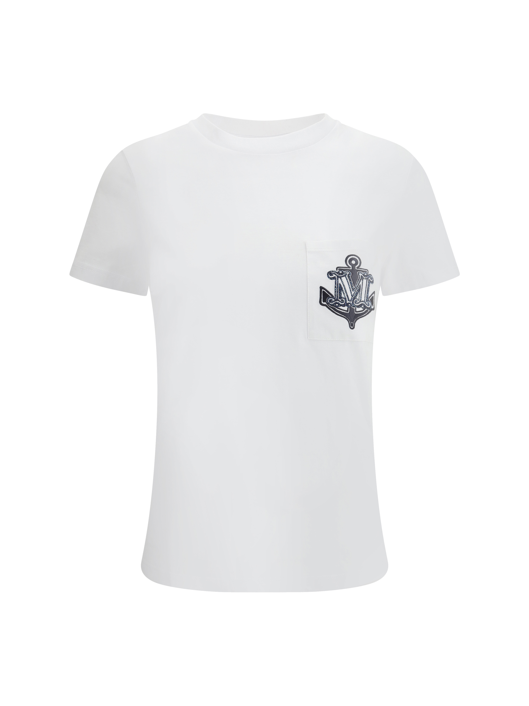 Shop Max Mara Acacia T-shirt In Bianco Blu