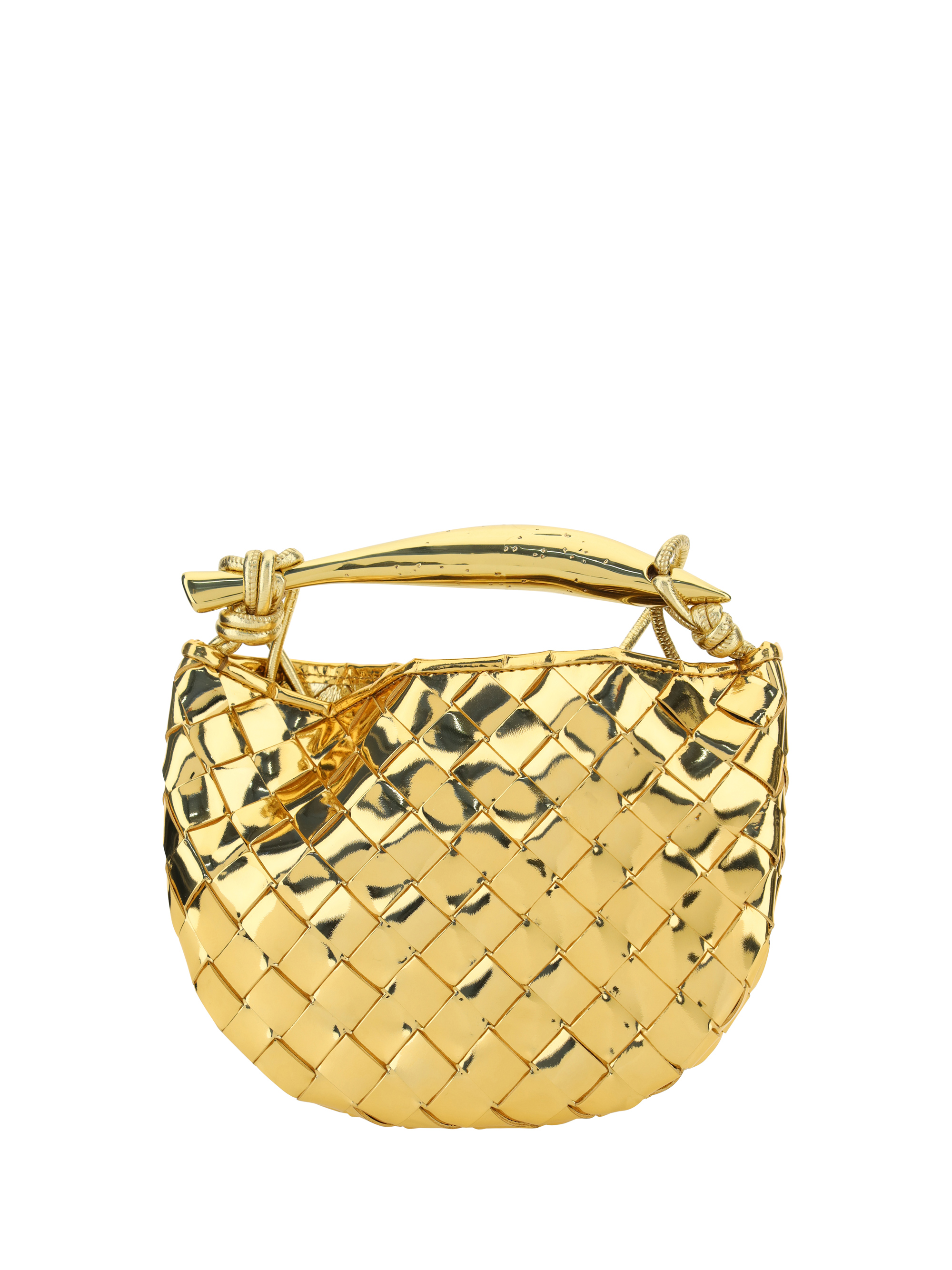 Bottega Veneta Mini Sardine Shoulder Bag In Gold-m Brass