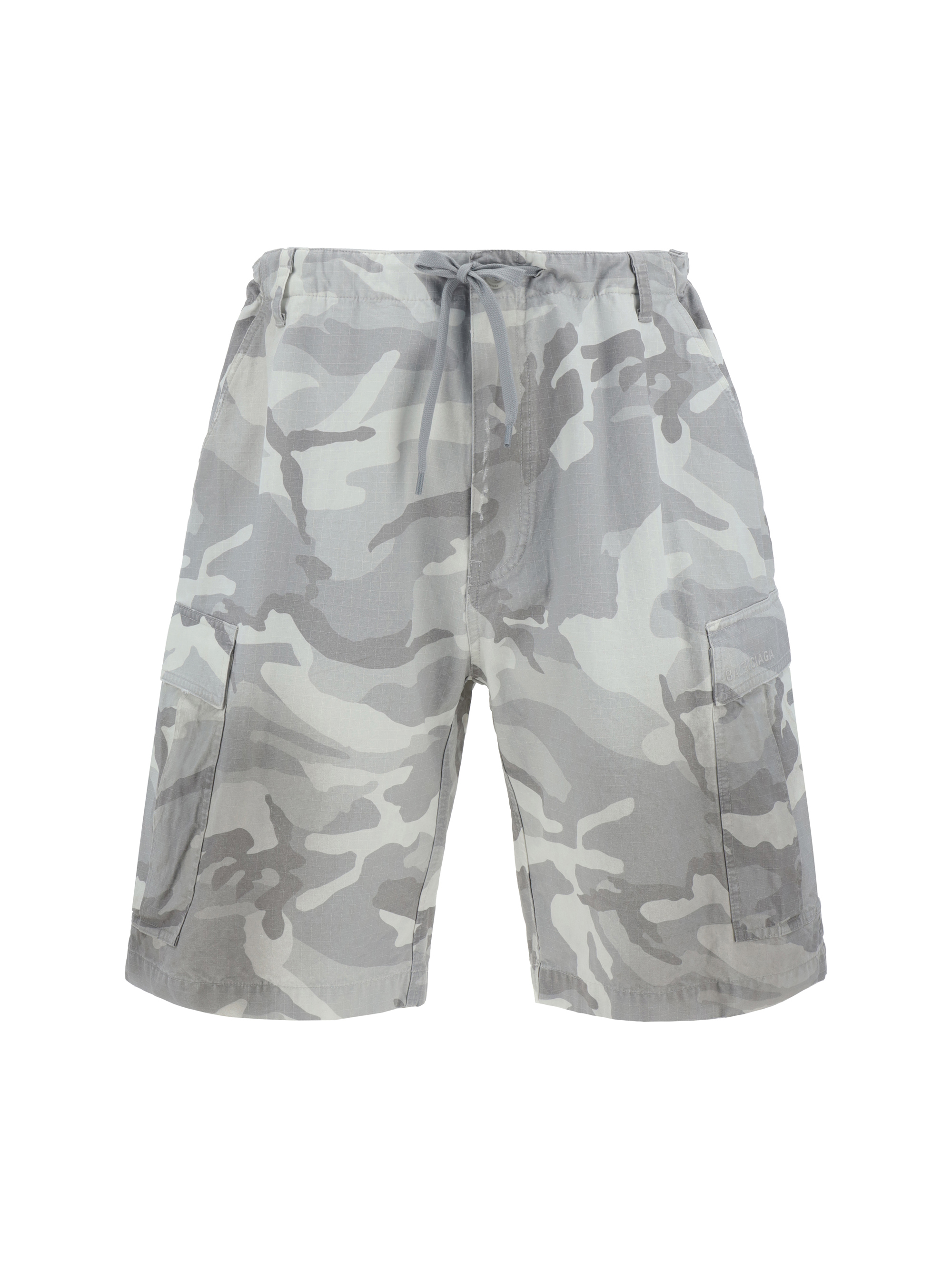 Shop Balenciaga Cargo Shorts In Light Grey