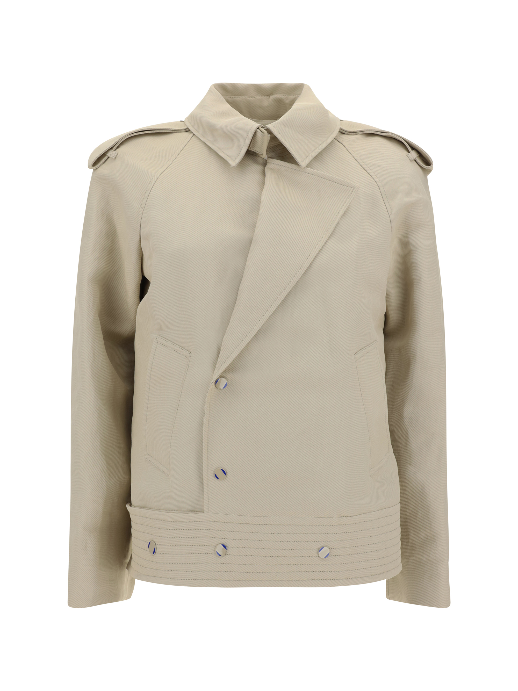 Shop Burberry Jackets Casual In Oat