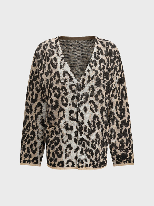 Leopard Boyfriend Cardigan