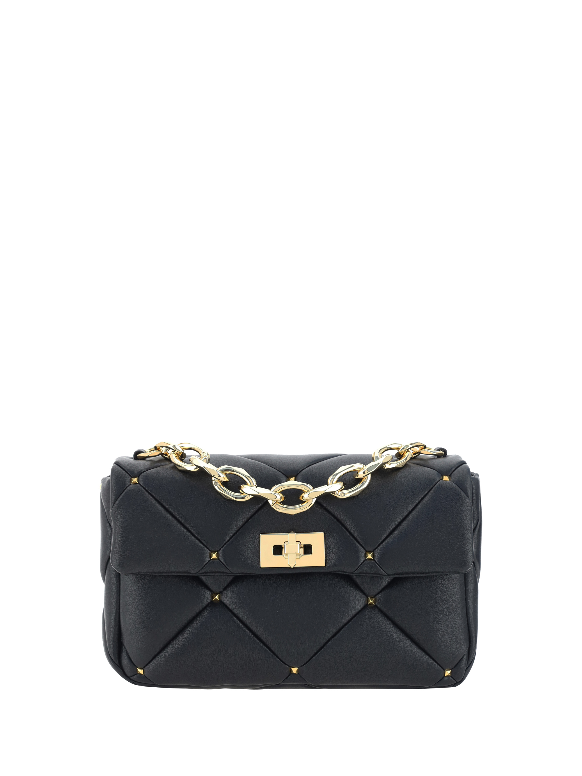 Shop Valentino Roman Shoulder Bag In Nero