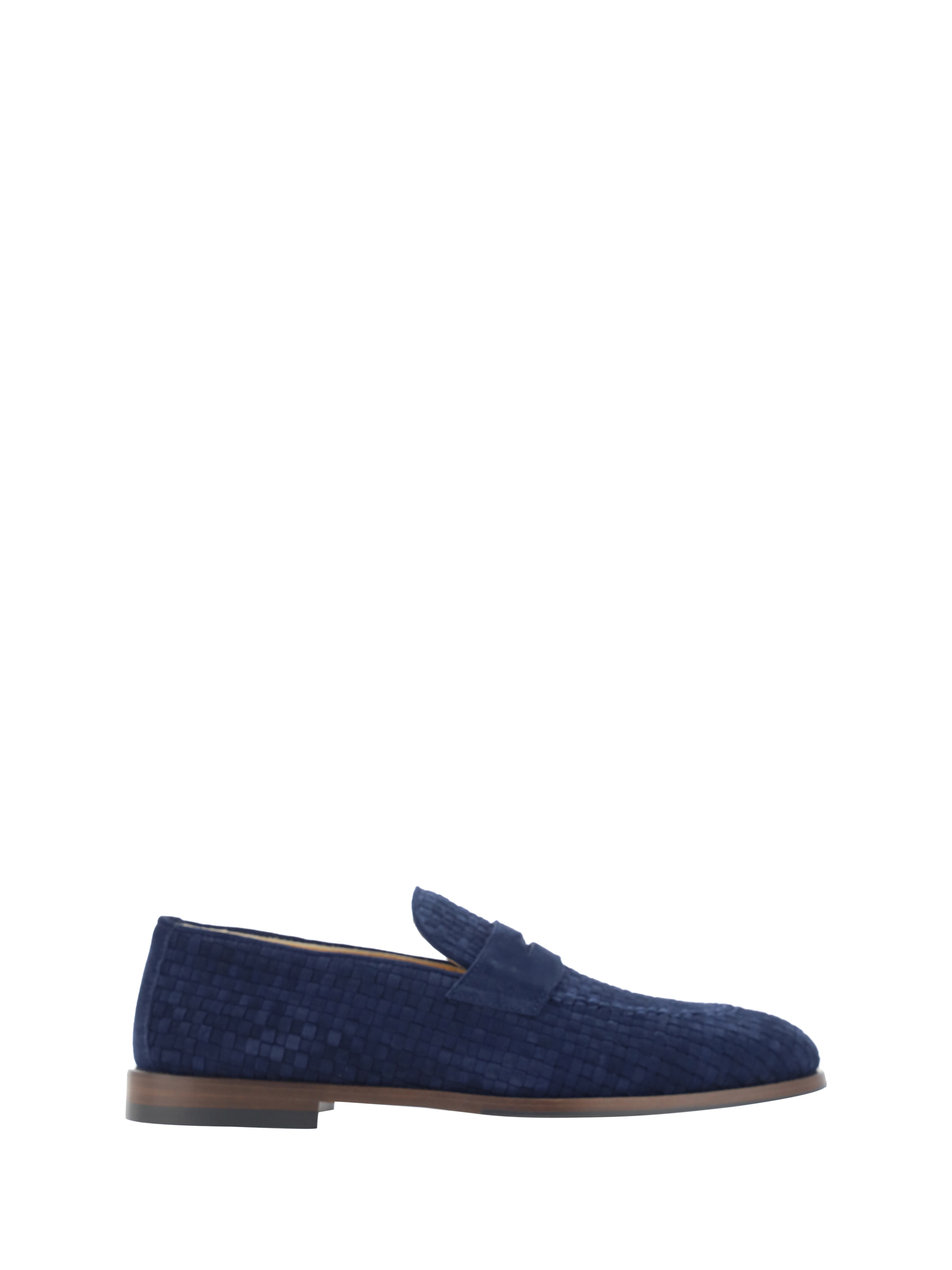 Shop Brunello Cucinelli Loafers In Midnight Blue