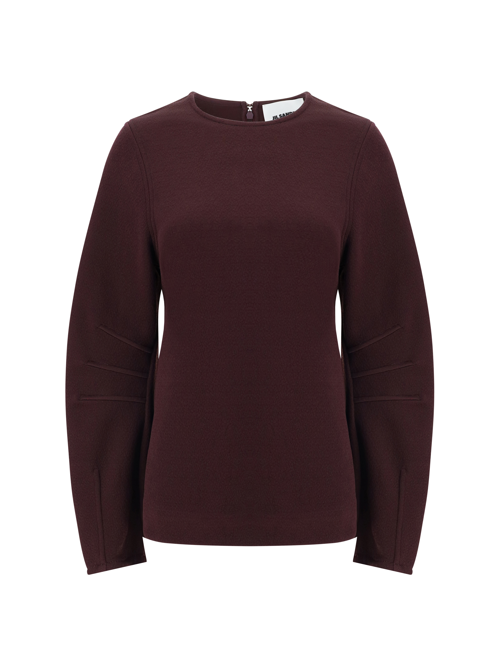 Shop Jil Sander Long Sleeve Top In Plum