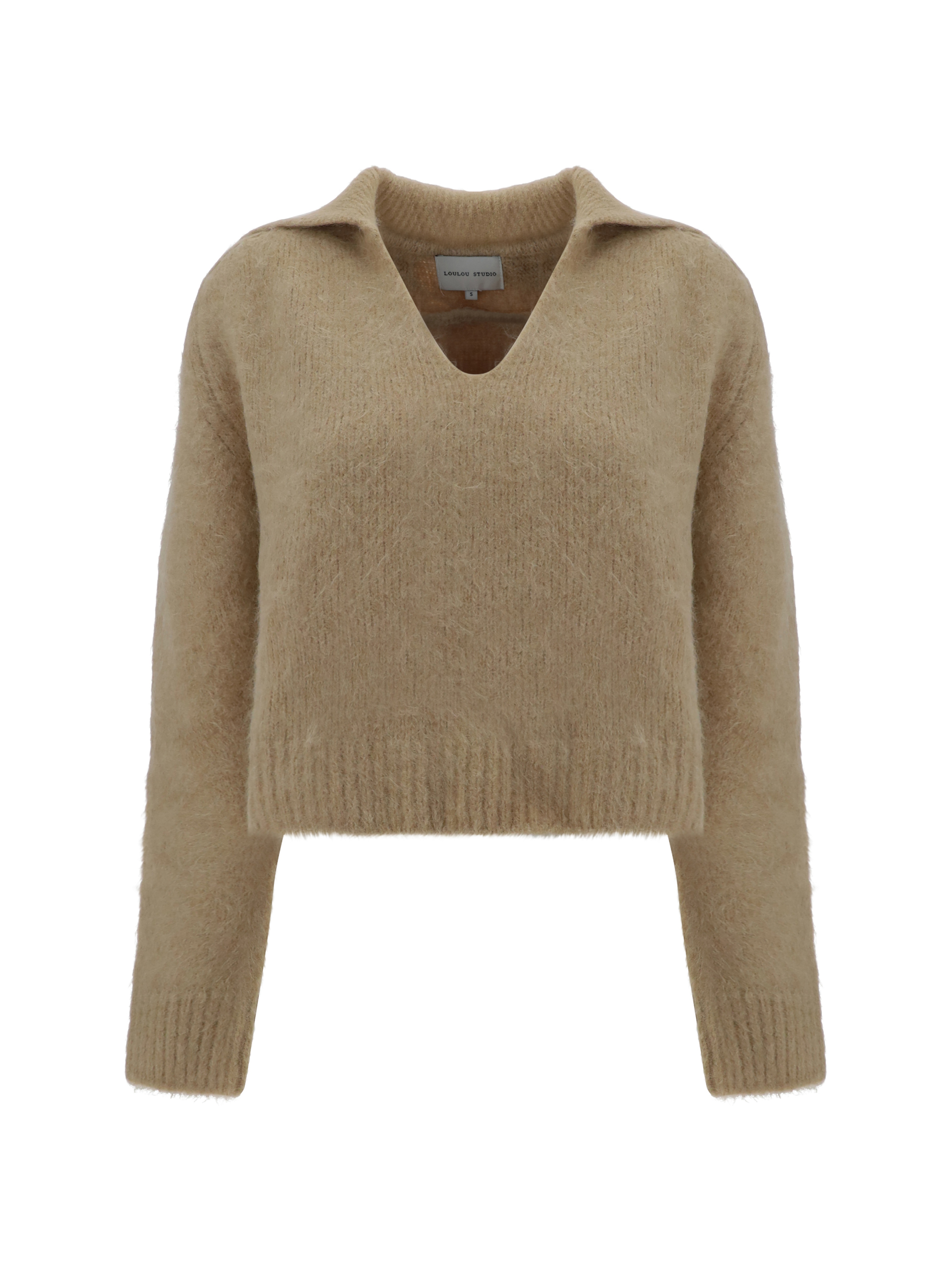 Shop Loulou Studio Sweater In Beige Melange