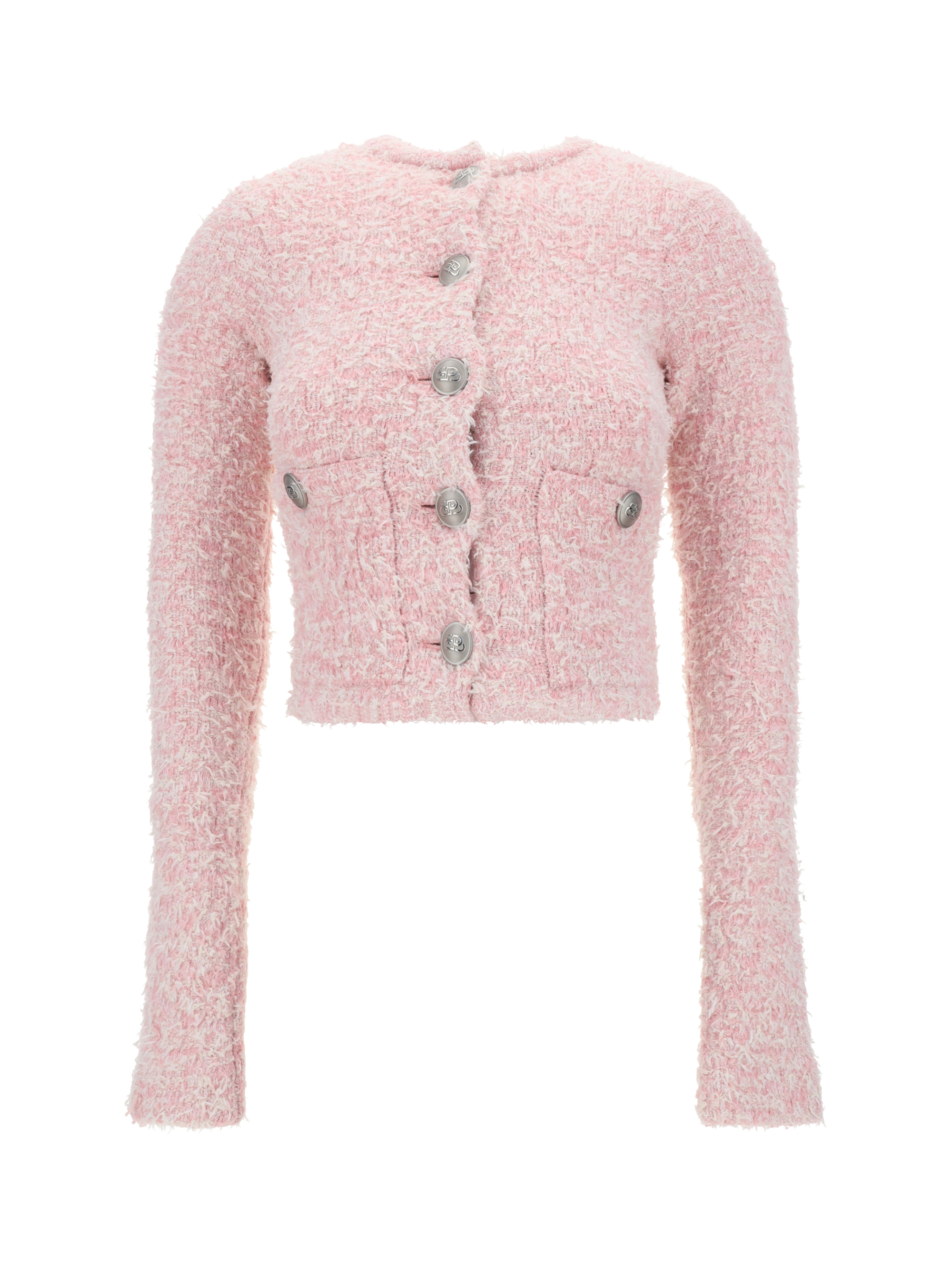 Shop Balenciaga Cardigan In Pink