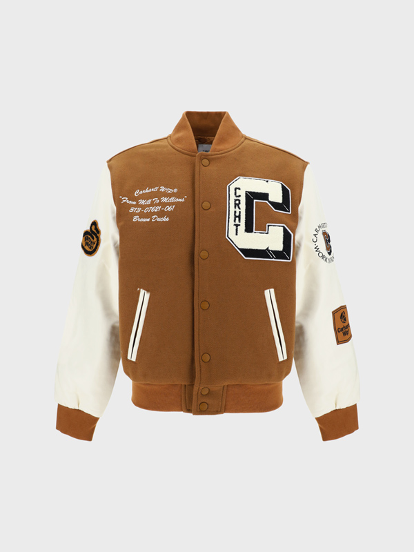 Brown Ducks Varsity Jacket