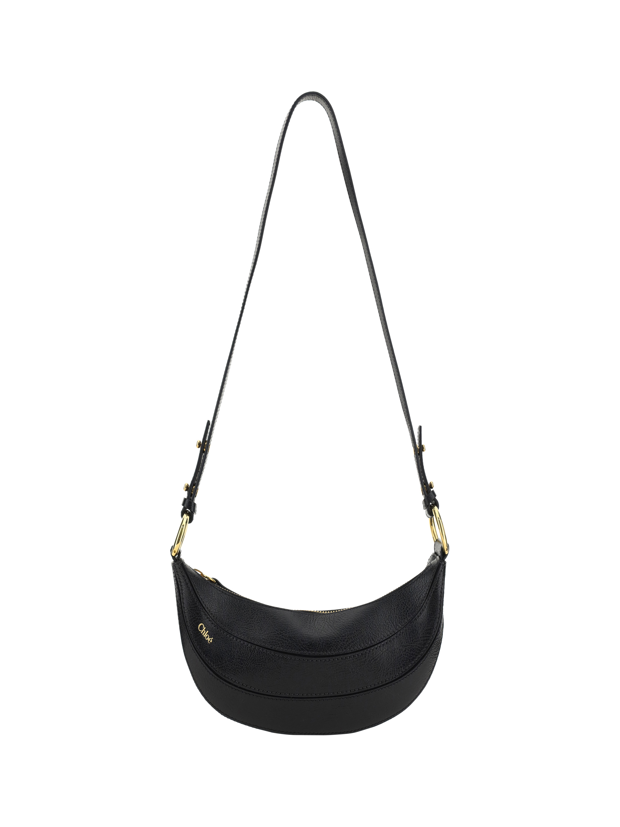 Shop Chloé Banana Shoulder Bag In Black