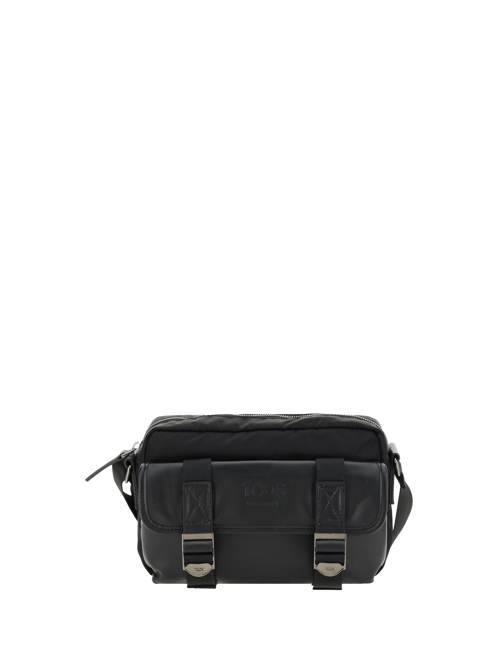 Shop Tod's Messenger Selleria Mini Shoulder Bag In Nero