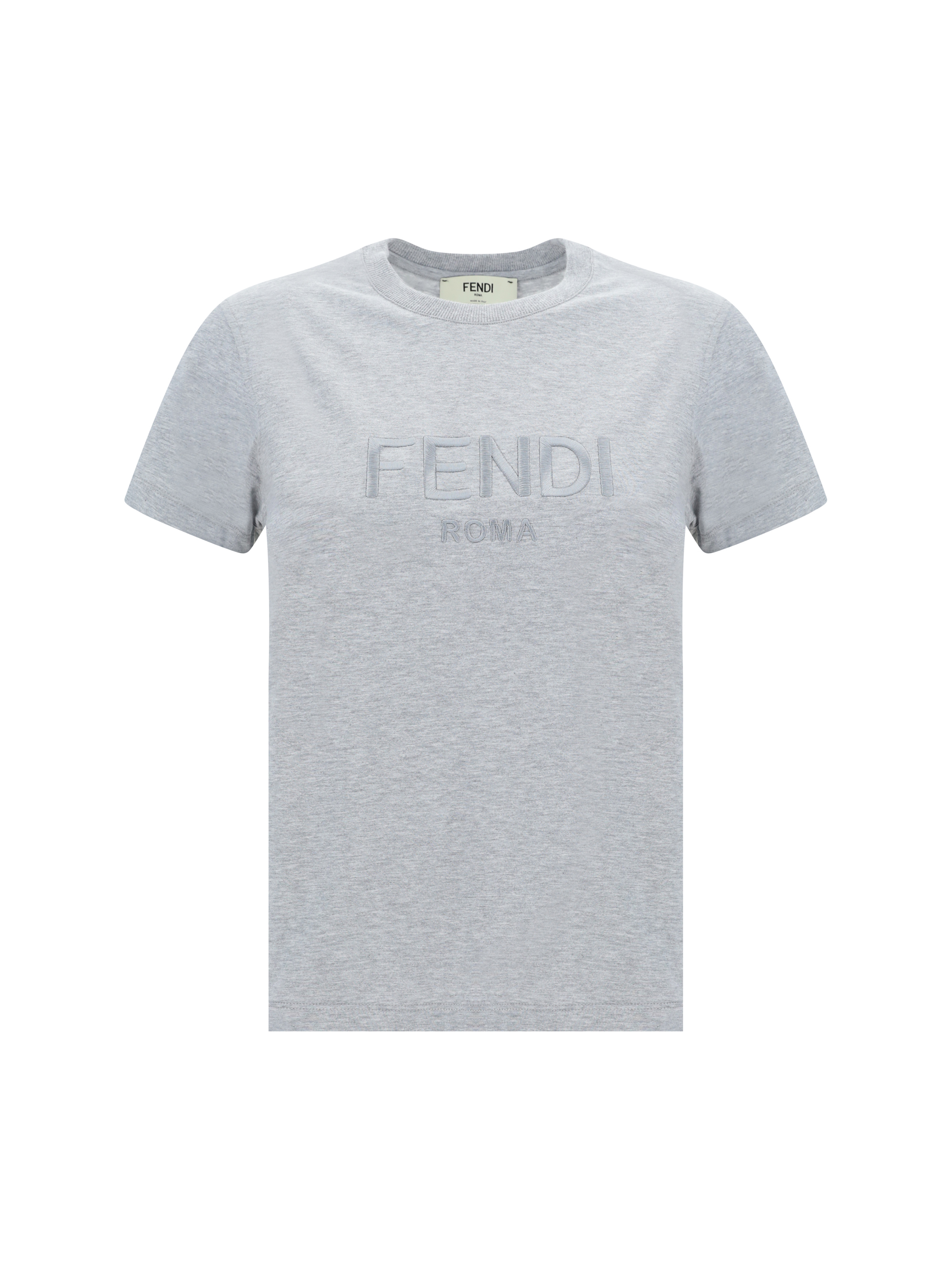 Shop Fendi T-shirt In Grey Melange