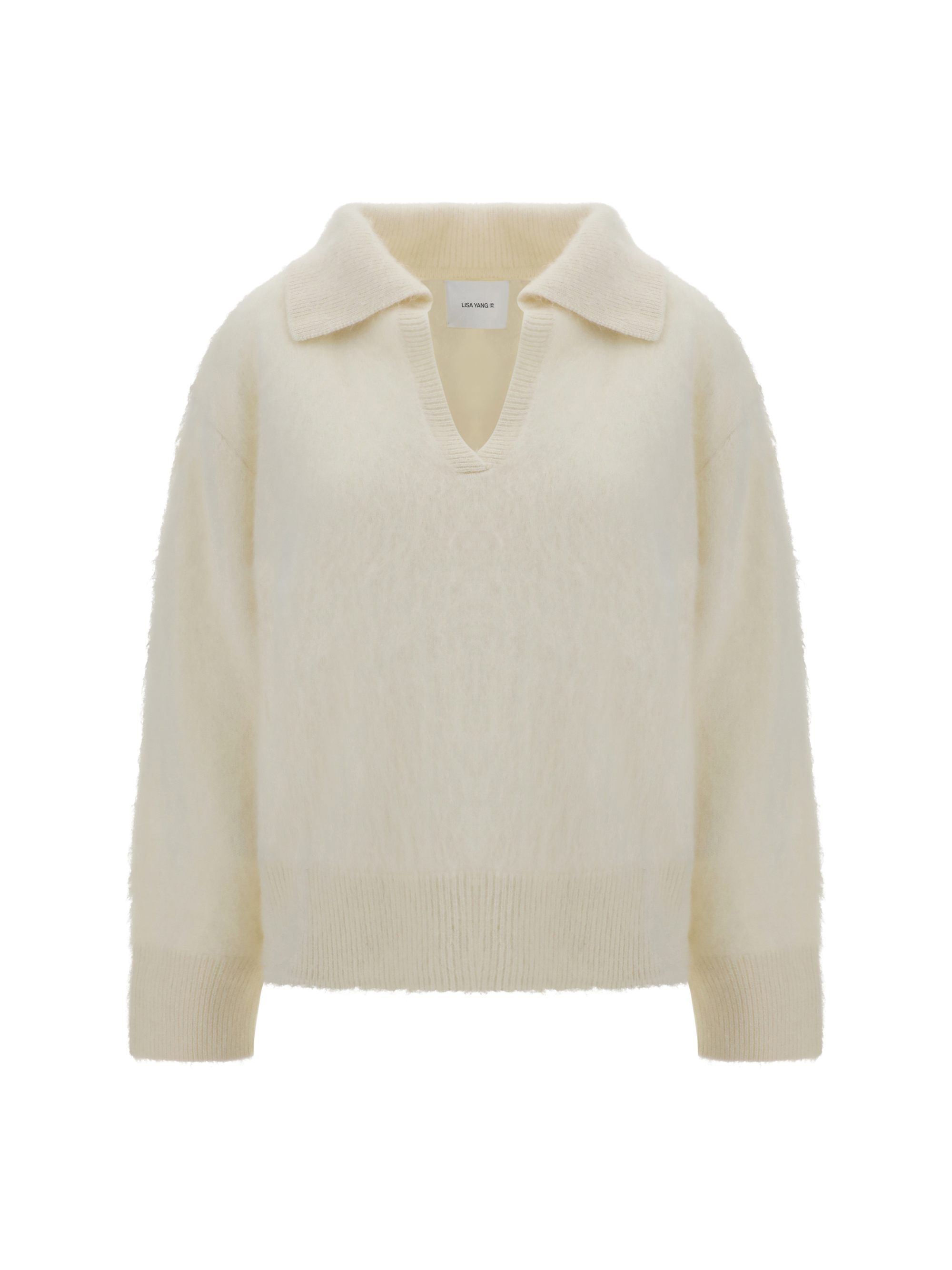 Shop Lisa Yang Kerry Sweater In Cream Brushed