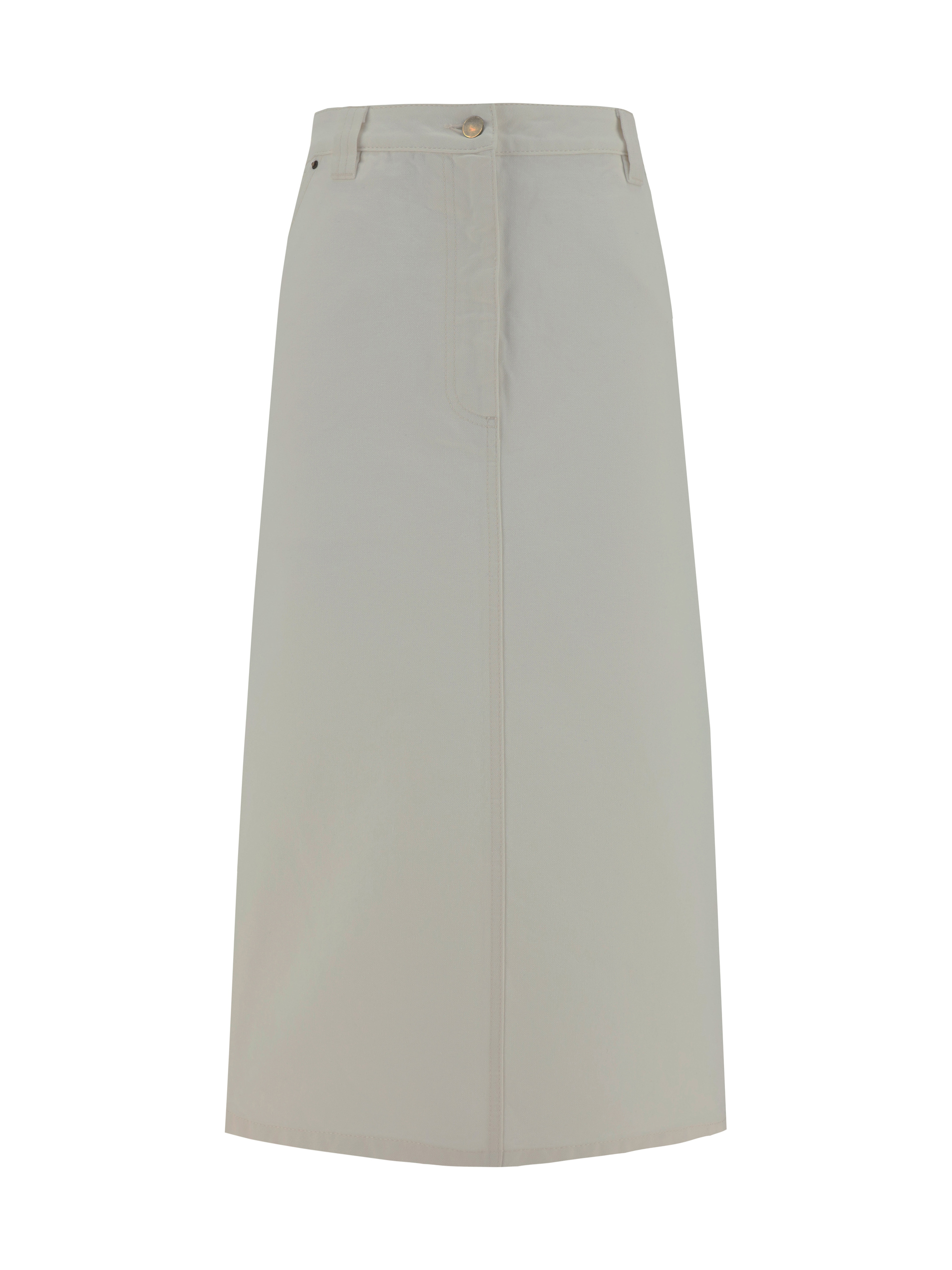 Shop Prada Denim Skirt In Bianco