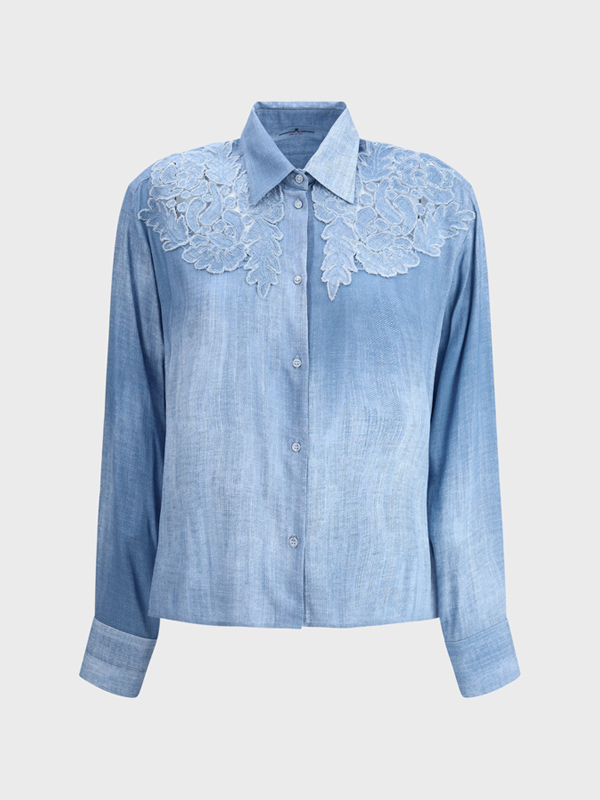 Camicia Denim con ricami