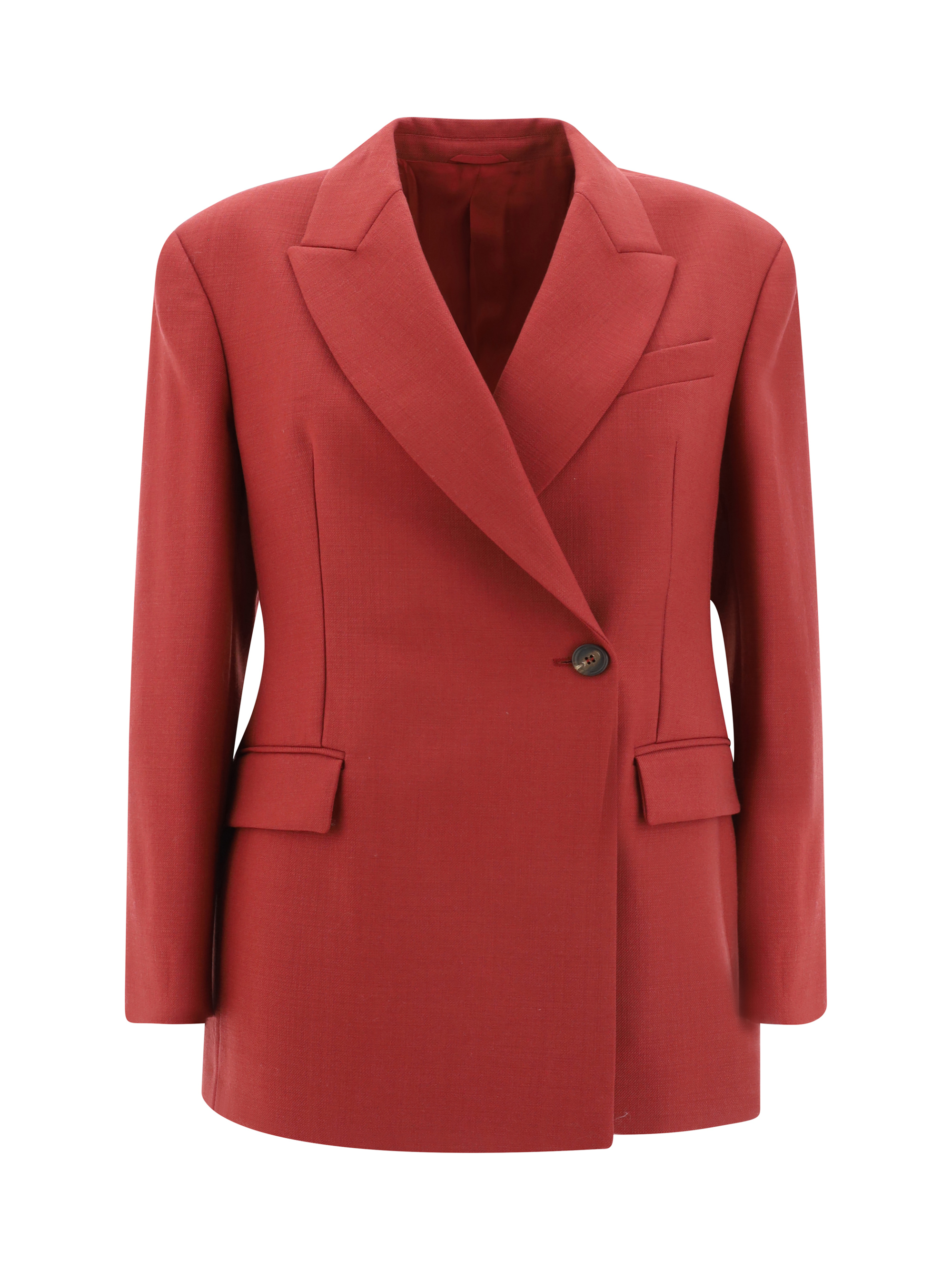 Shop Brunello Cucinelli Blazer Jacket In Rosso