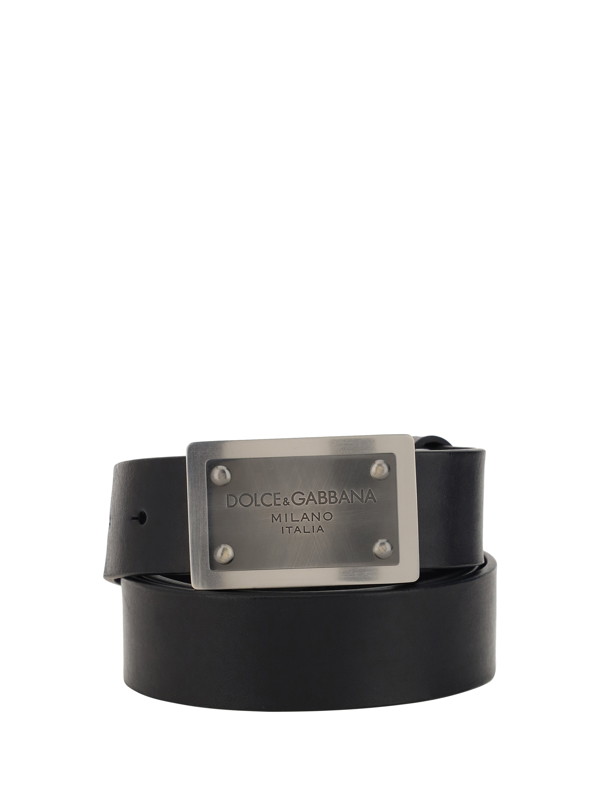 Dolce & Gabbana Green/black Calf Leather Reversible Camouflage Logo-buckle  Belt for Men