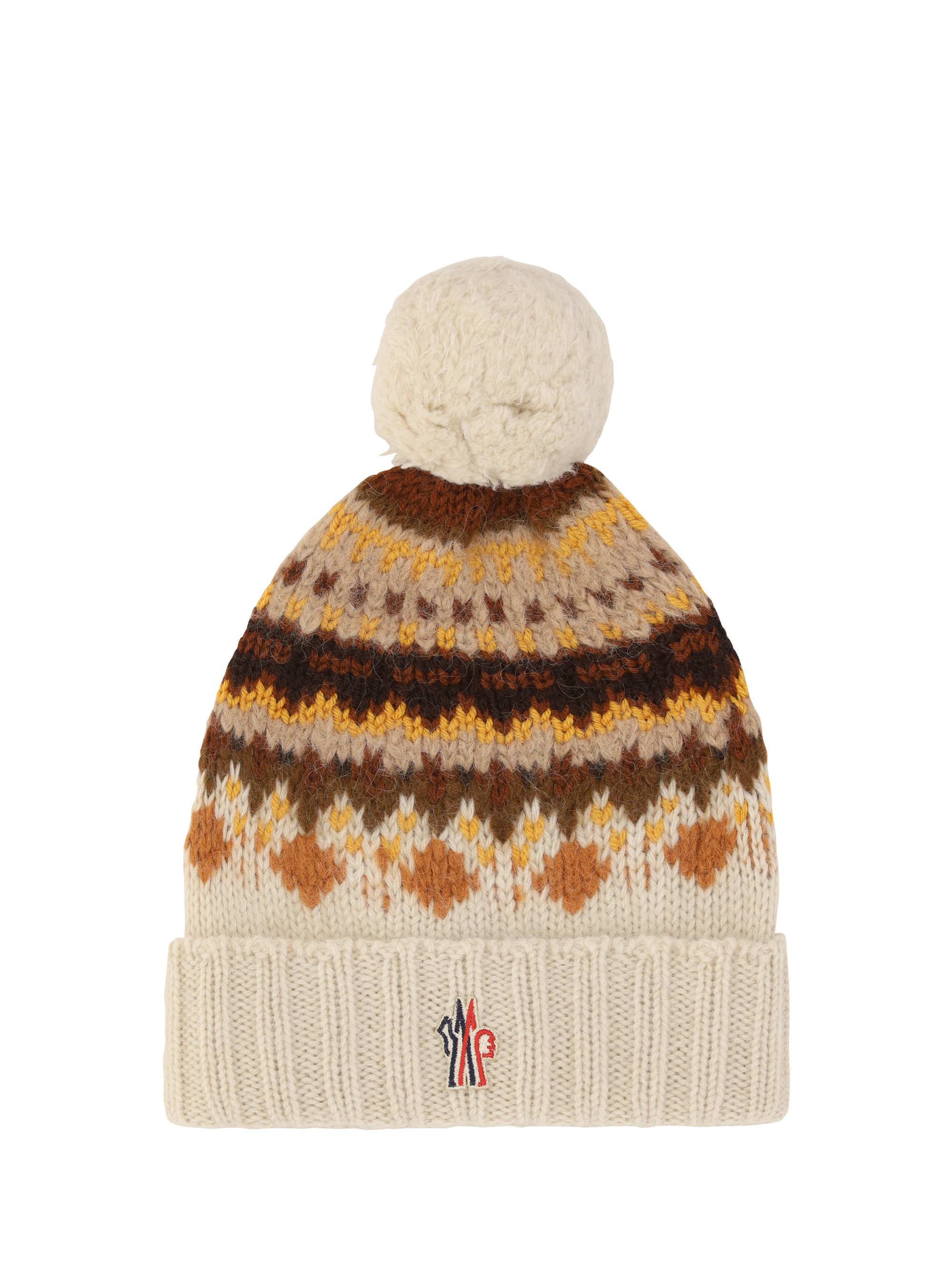 Shop Moncler Beanie Hat In Light Beige