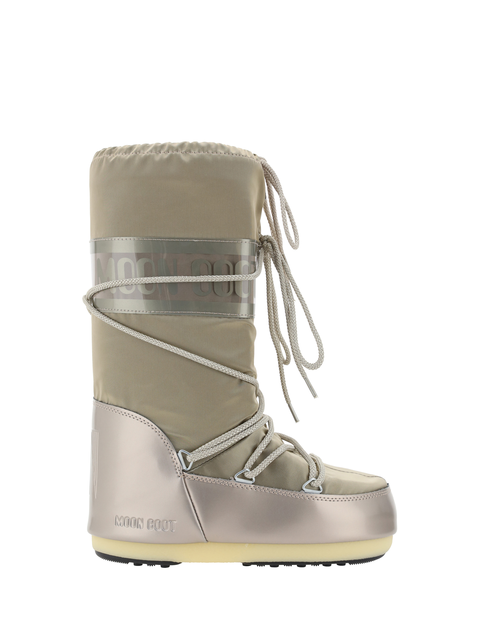 Shop Moon Boot Icon Glance Boots In Platinum