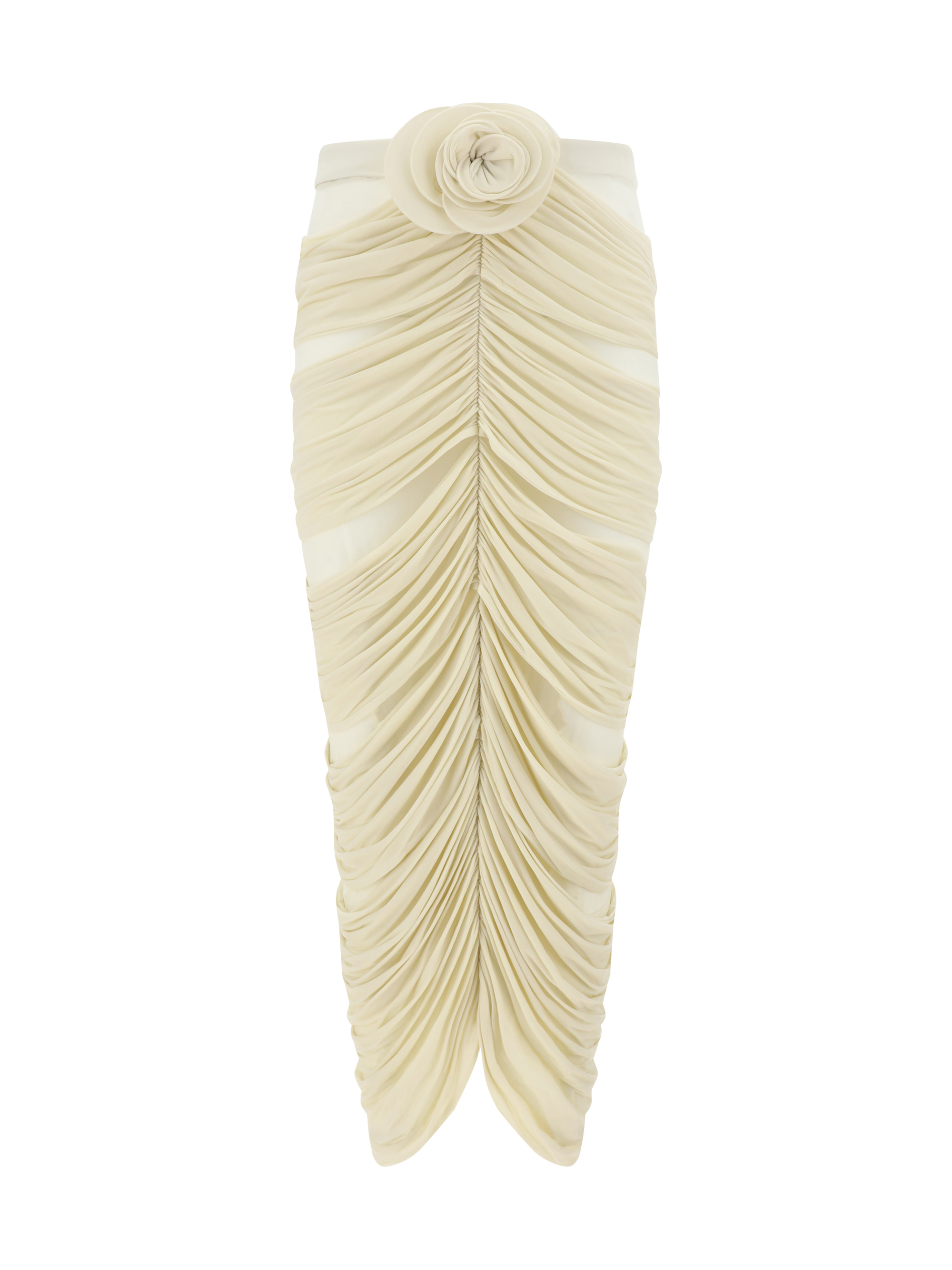 Shop Magda Butrym Skirt In Beige