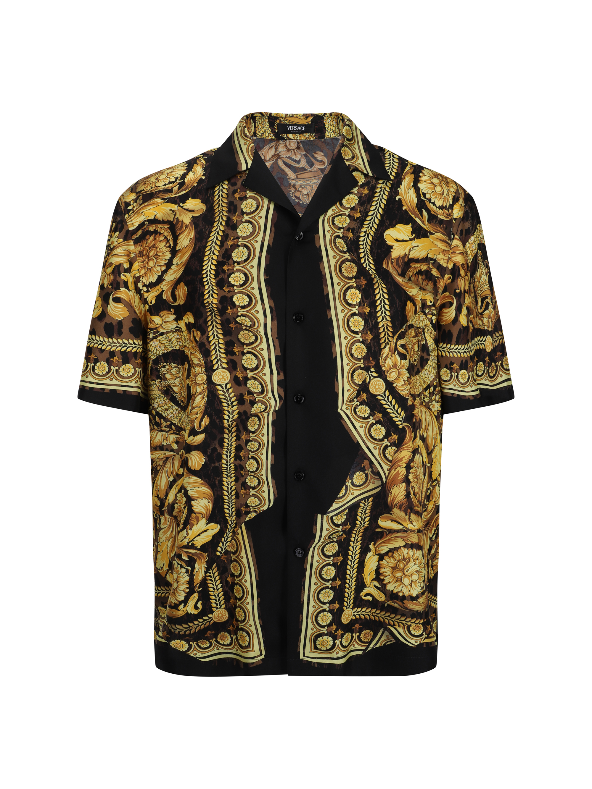 Shop Versace Informal Shirt In Chestnut+gold