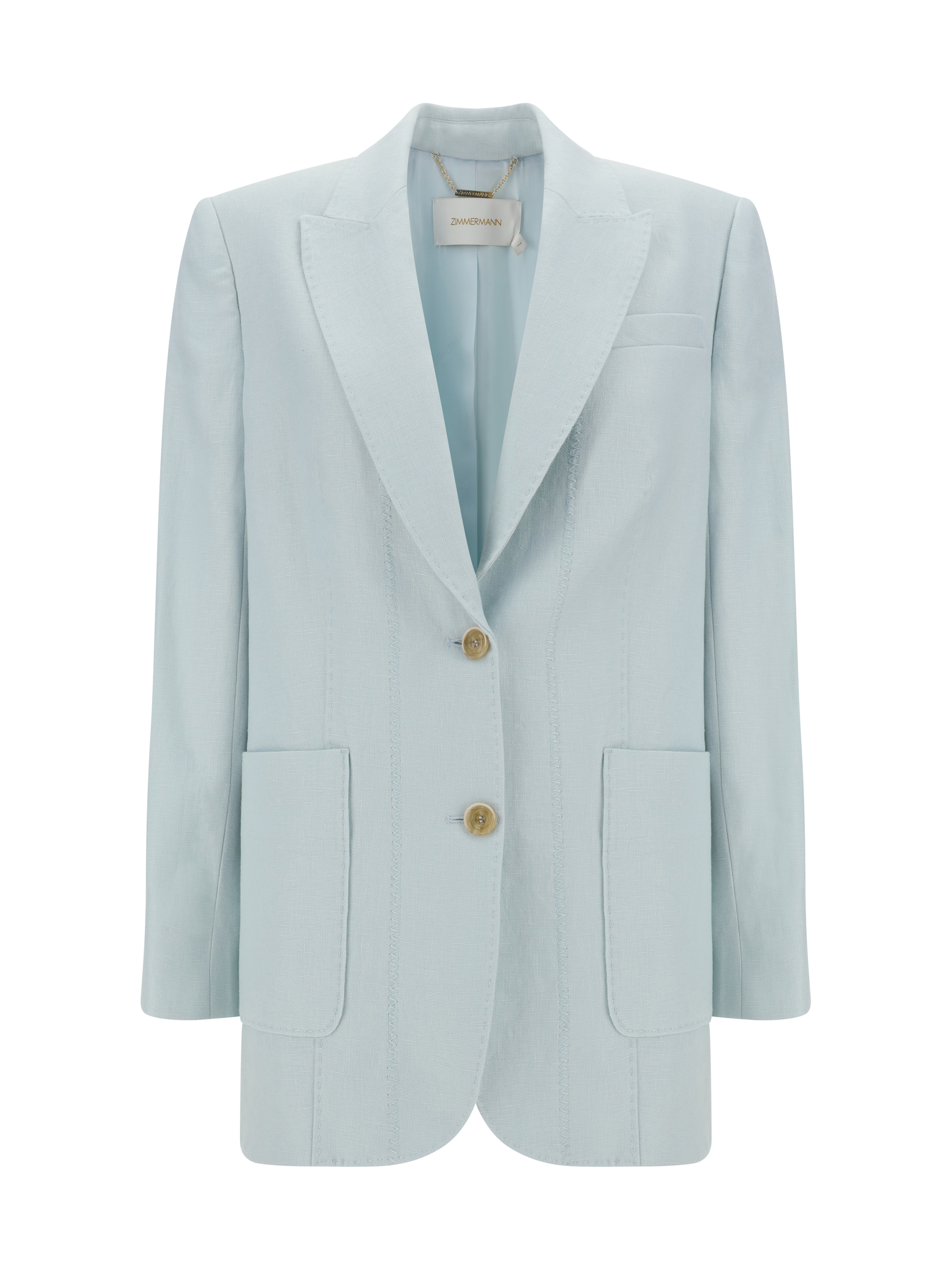 Shop Zimmermann Natura Blazer Jacket In Mint