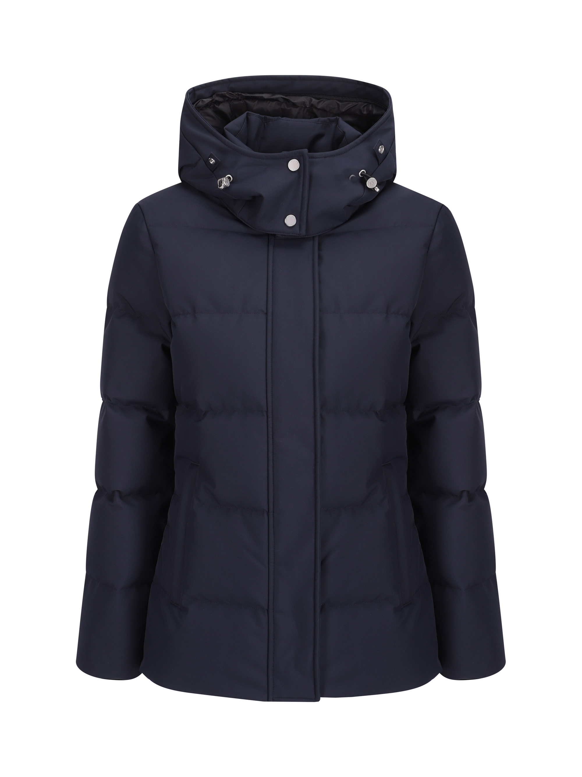 Shop Moose Knuckles Cloud Down Jacket In Navy W/blk Sh