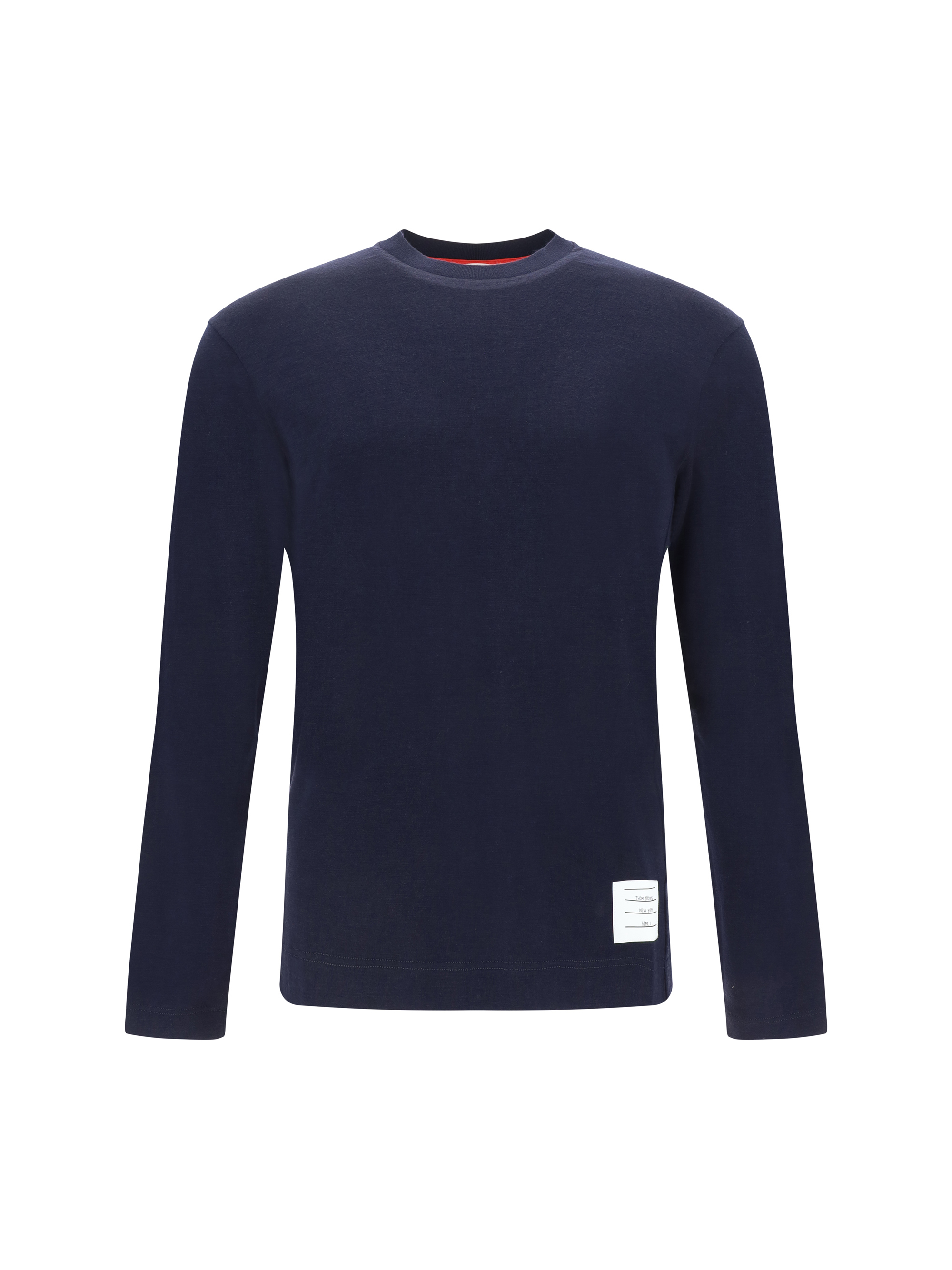 Shop Thom Browne Long Sleeve Jersey In Navy