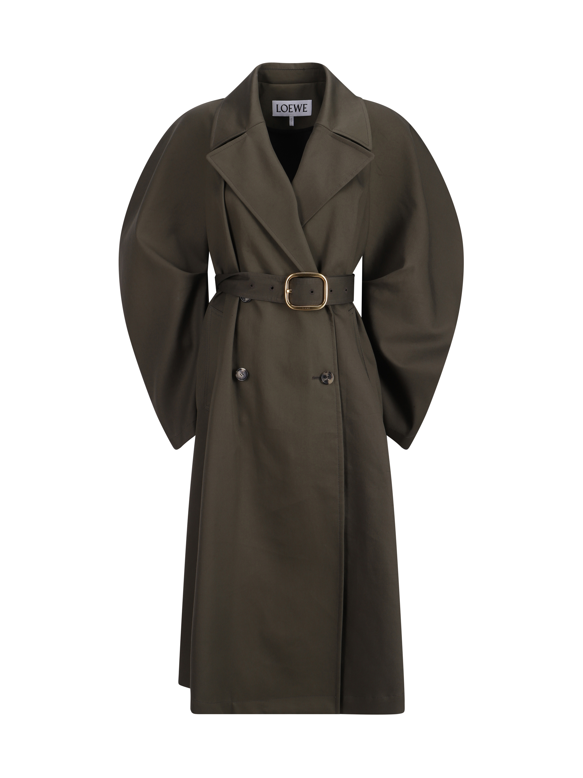 Shop Loewe Trench Coat In Loden Green