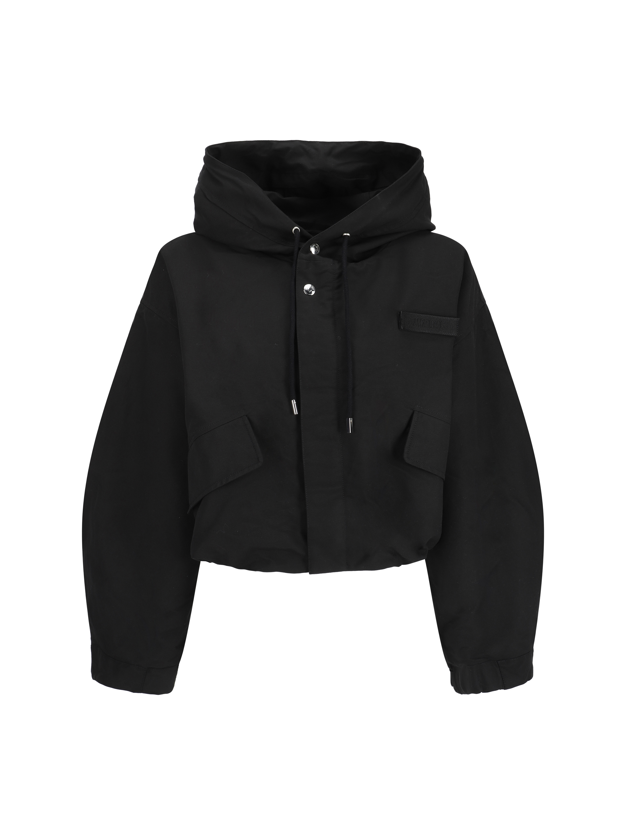 Shop Jacquemus La Parka Courte Caraco Jacket In Black