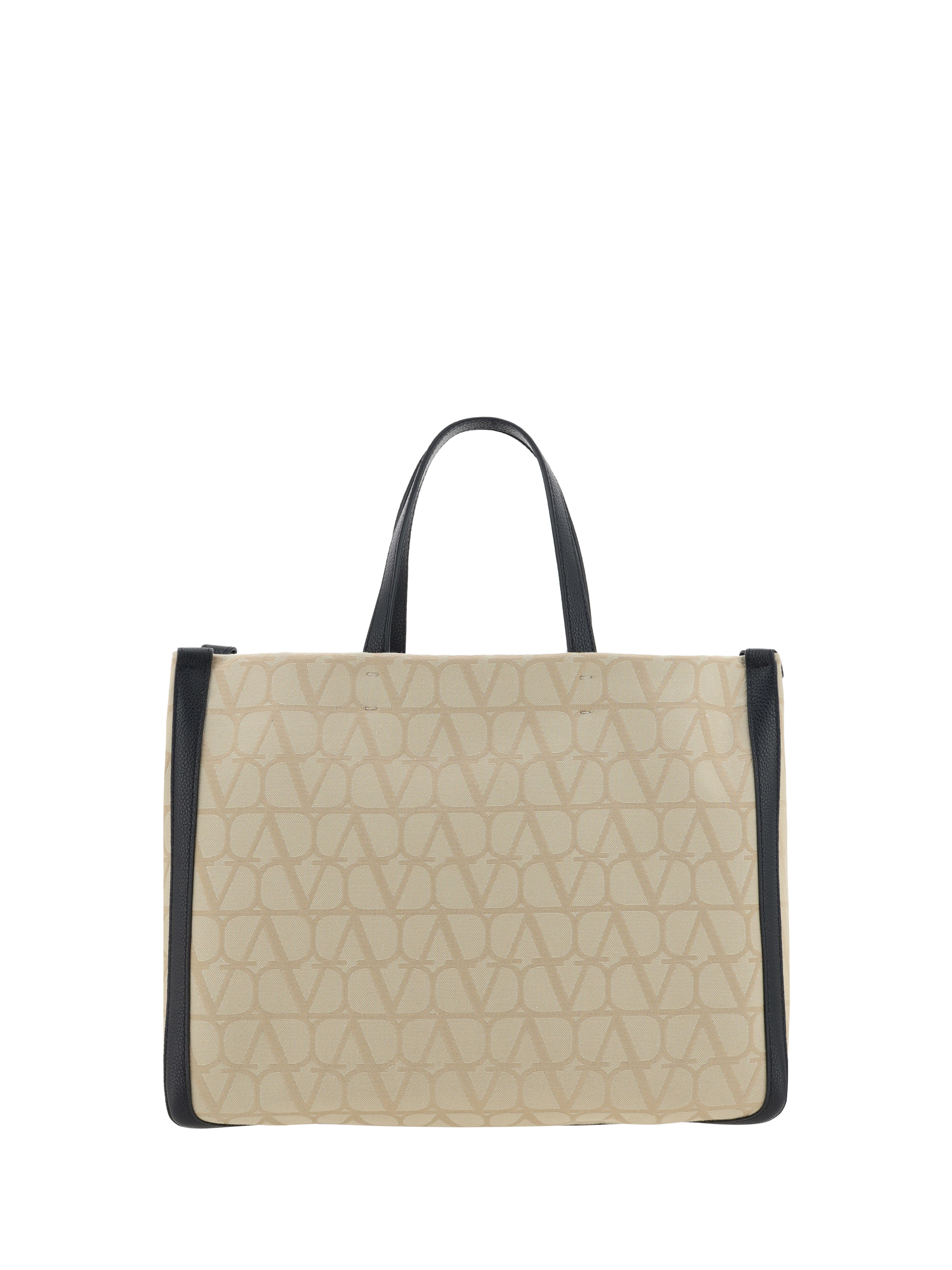 Valentino Garavani Toile Iconographe Handbag In Brown