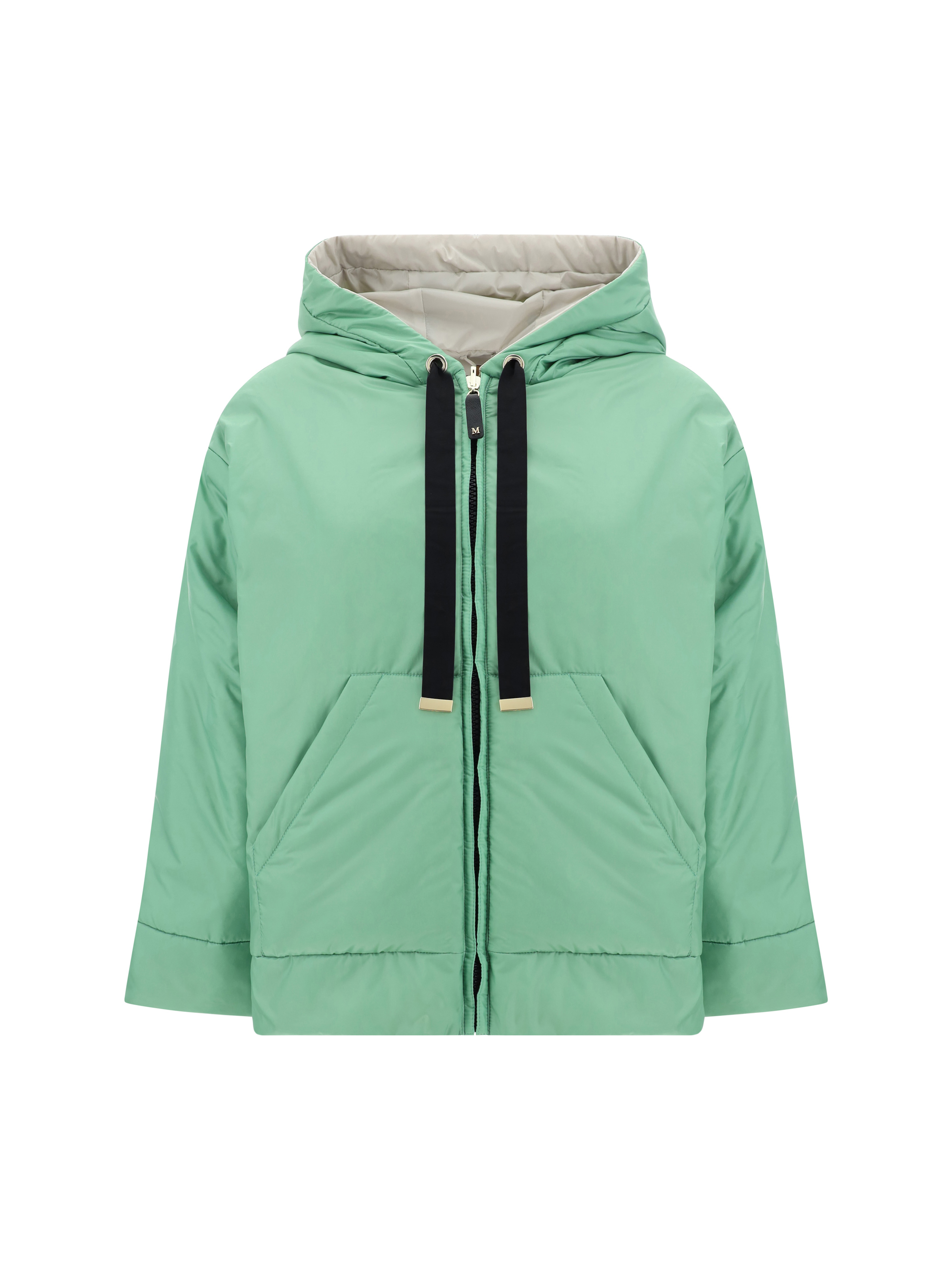 Shop Max Mara The Cube Reversible Down Jacket In Verde Pastello