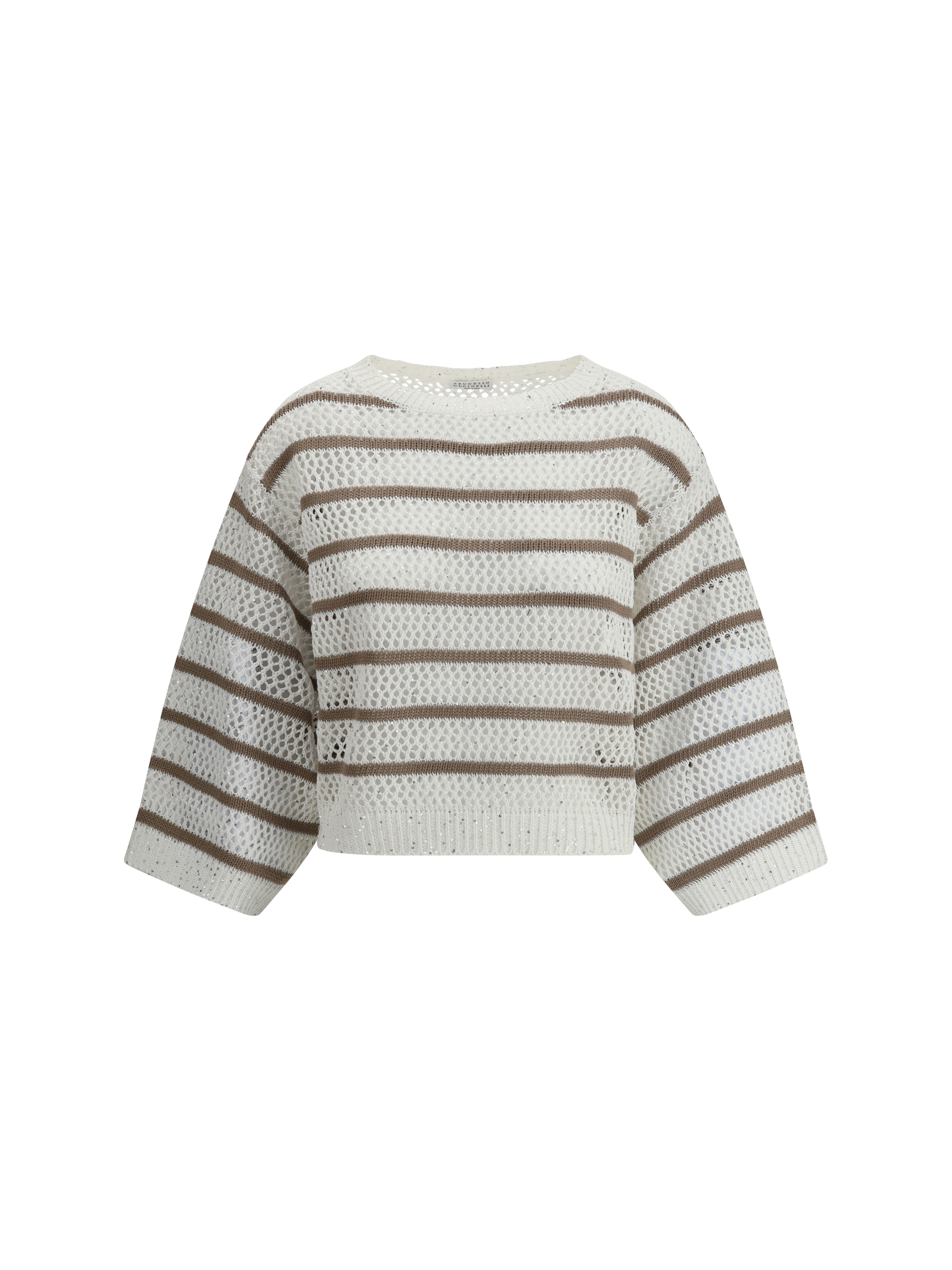 BRUNELLO CUCINELLI SWEATER IN PERFORATED KNIT