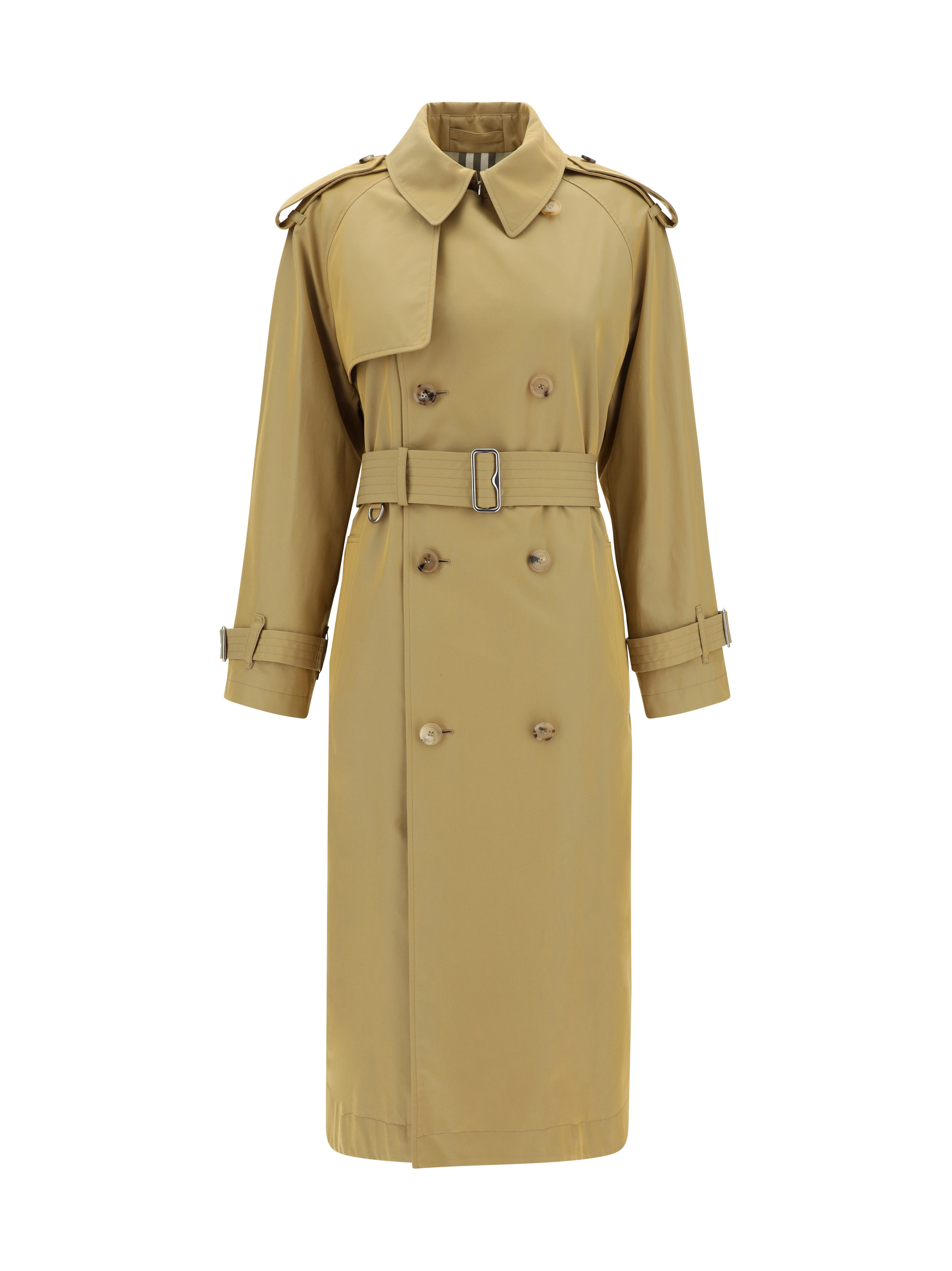 Shop Burberry Breasted Trench Jacket In Spelt