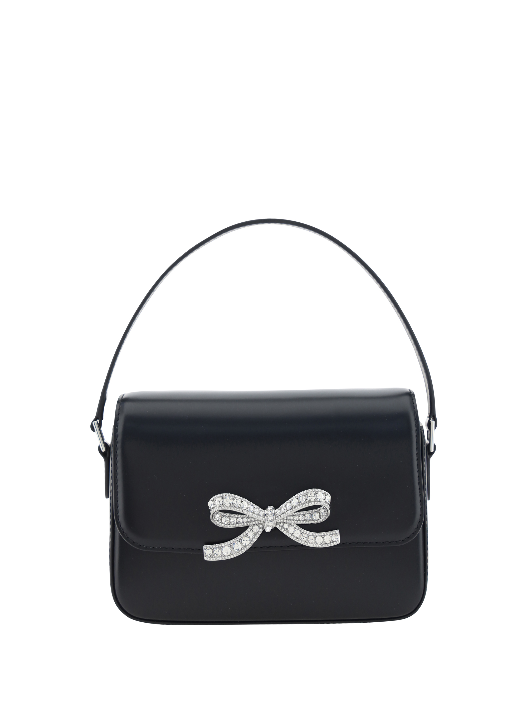 Shop Self-portrait Baguette Handbag In Black