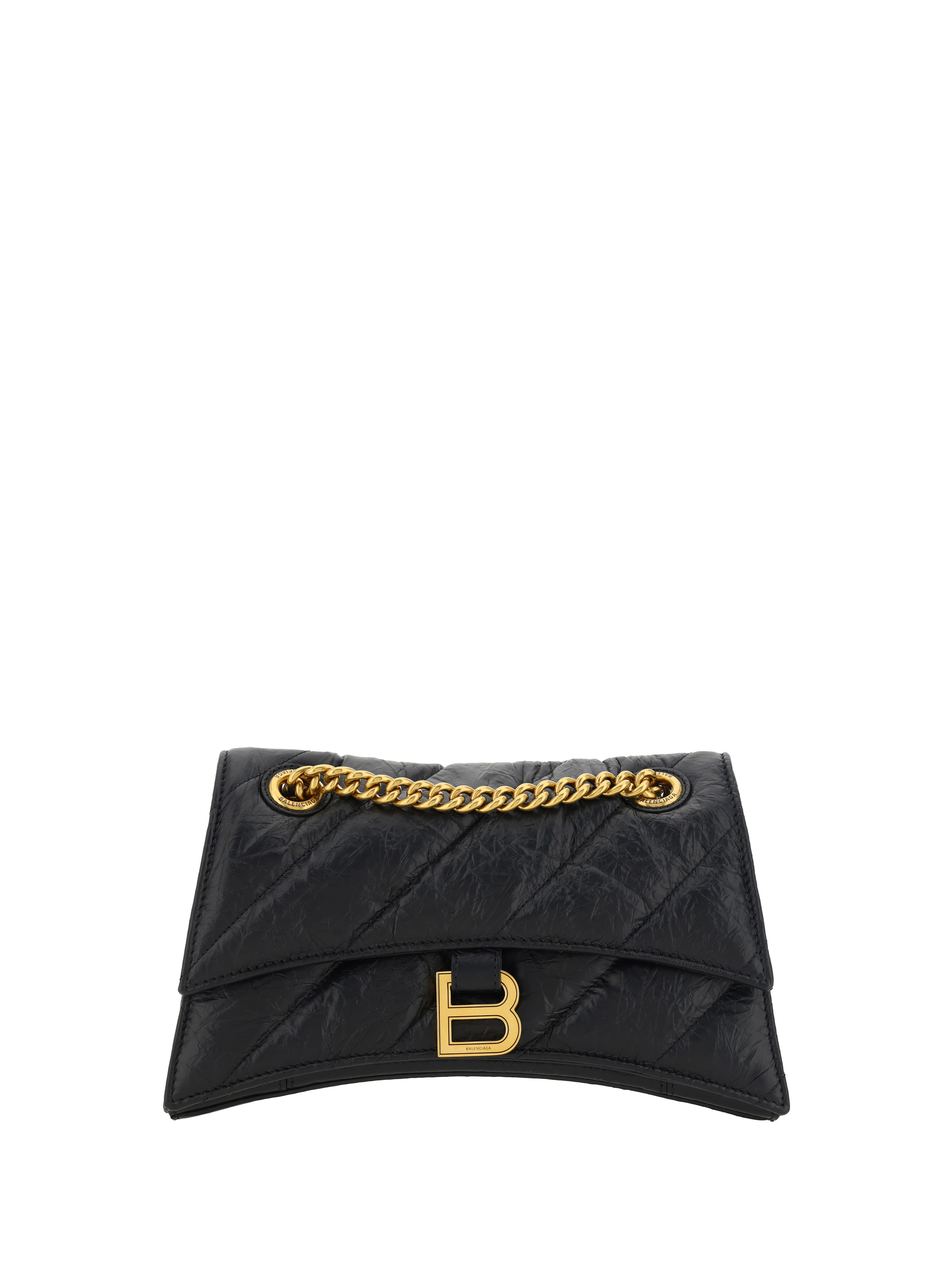 Shop Balenciaga Hourglass Small Shoulder Bag In Black